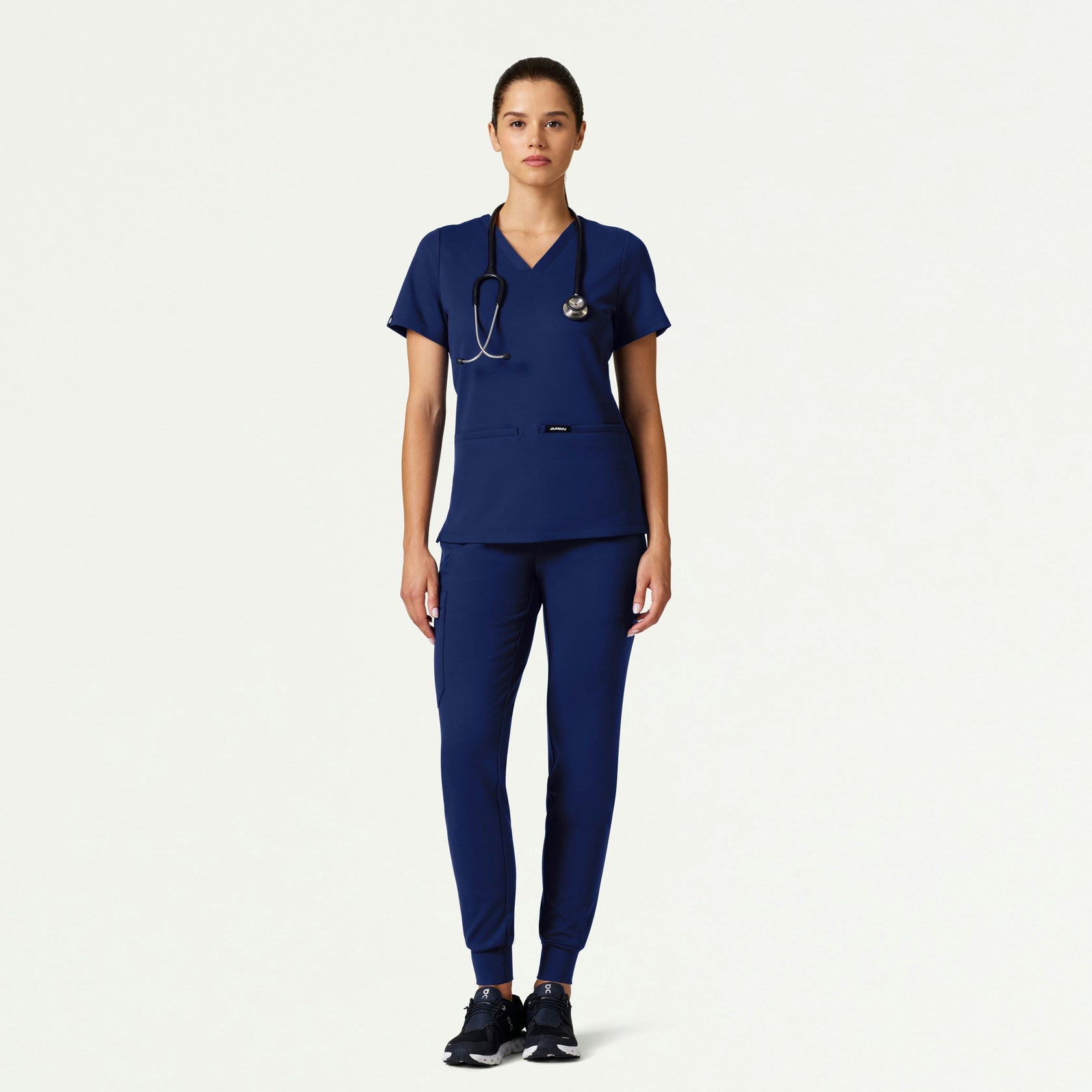 Cesi Slim ULTRAsoft Scrub Top - Navy Blue - WOMEN'S TOPS - Jaanuu