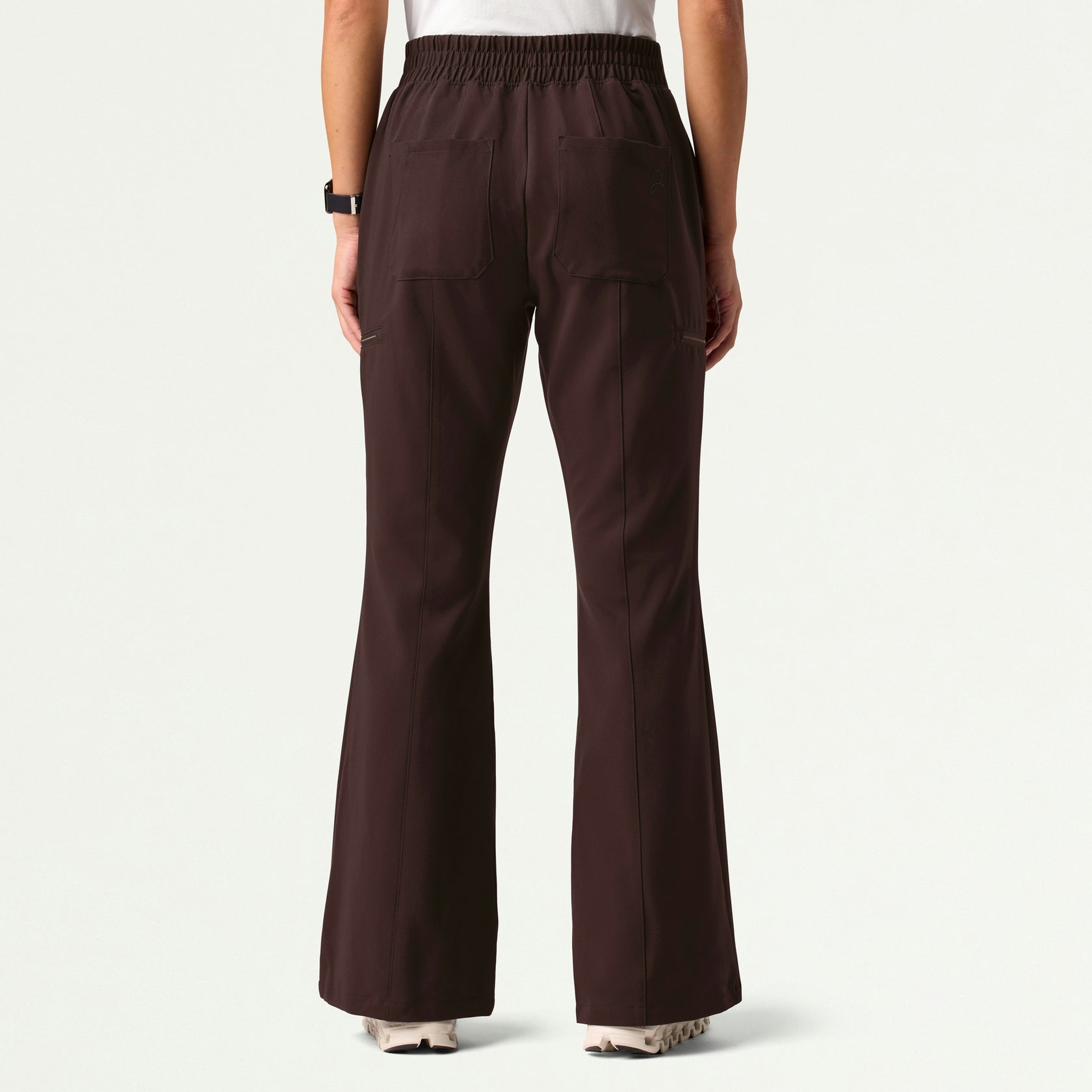 Harper Slim High Waisted Scrub Pant - Espresso - WOMEN'S PANTS - Jaanuu