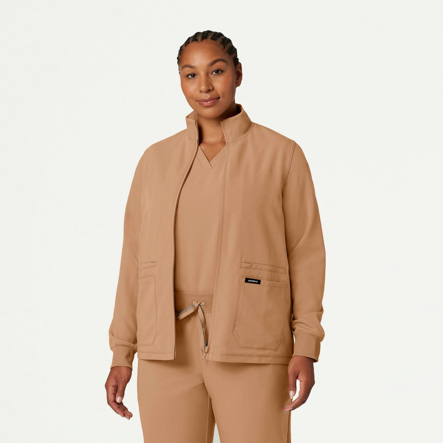 Ceri Essential 6-Pocket Scrub Jacket - Trench - WOMEN'S JACKETS - Jaanuu