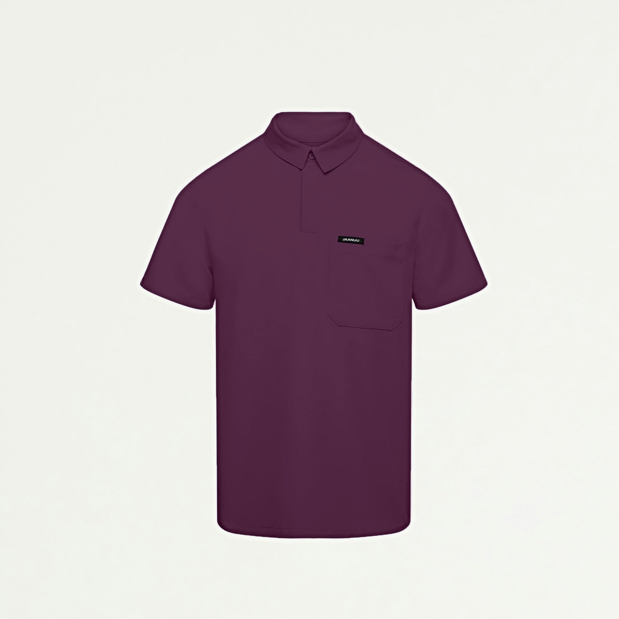 Axis Polo Scrub Top - Dark Amethyst - MEN'S TOPS - Jaanuu