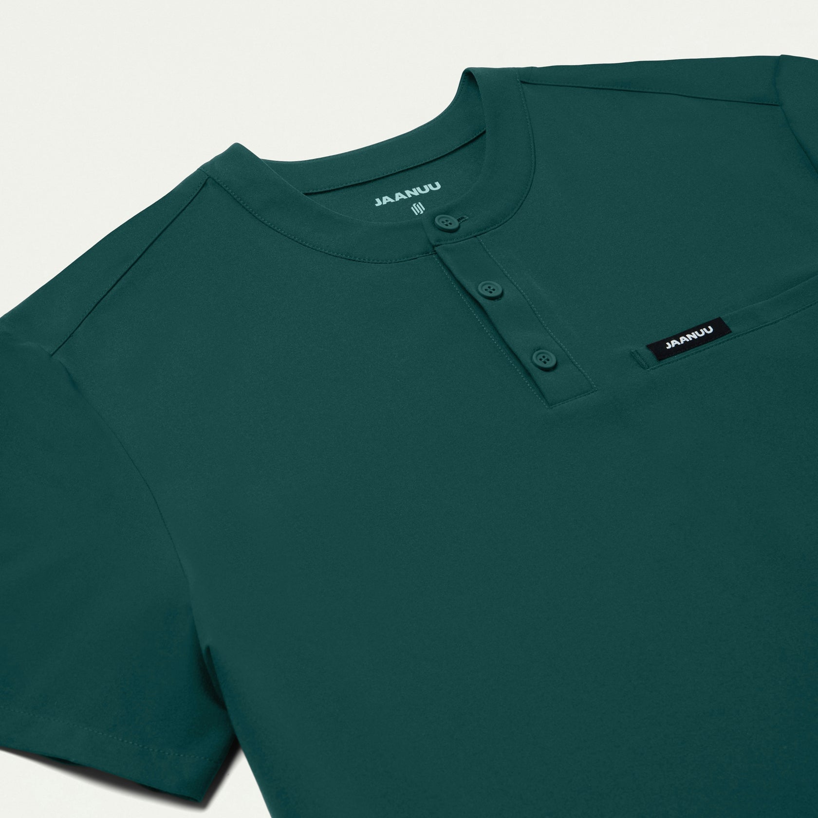 Reeve Henley Scrub Top - Midnight Green - MEN'S TOPS - Jaanuu