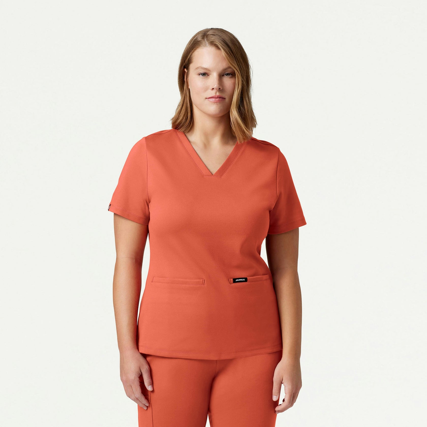 Cesi Slim ULTRAsoft Scrub Top - Terra - WOMEN'S TOPS - Jaanuu