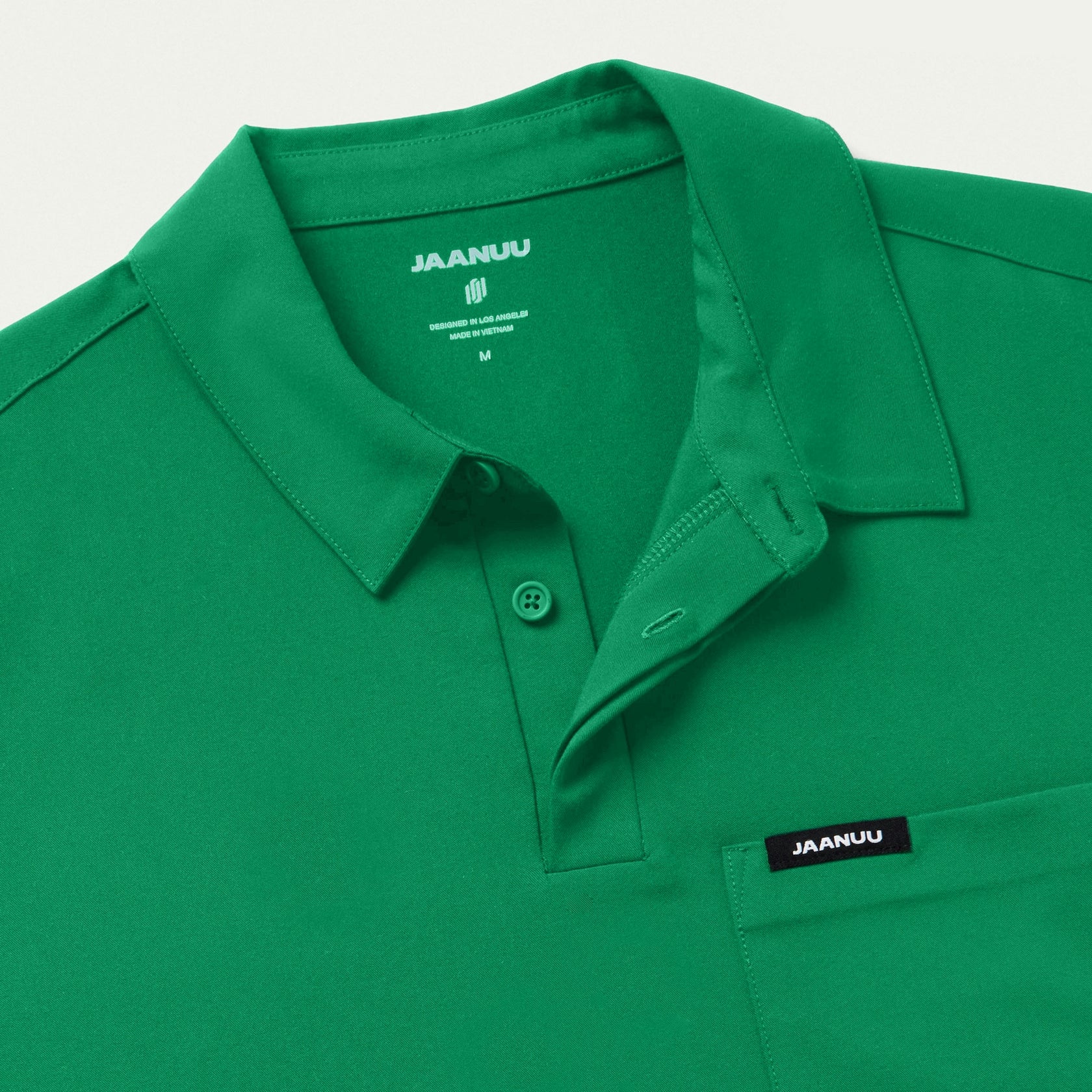 Axis Polo Scrub Top - Emerald Green - MEN'S TOPS - Jaanuu