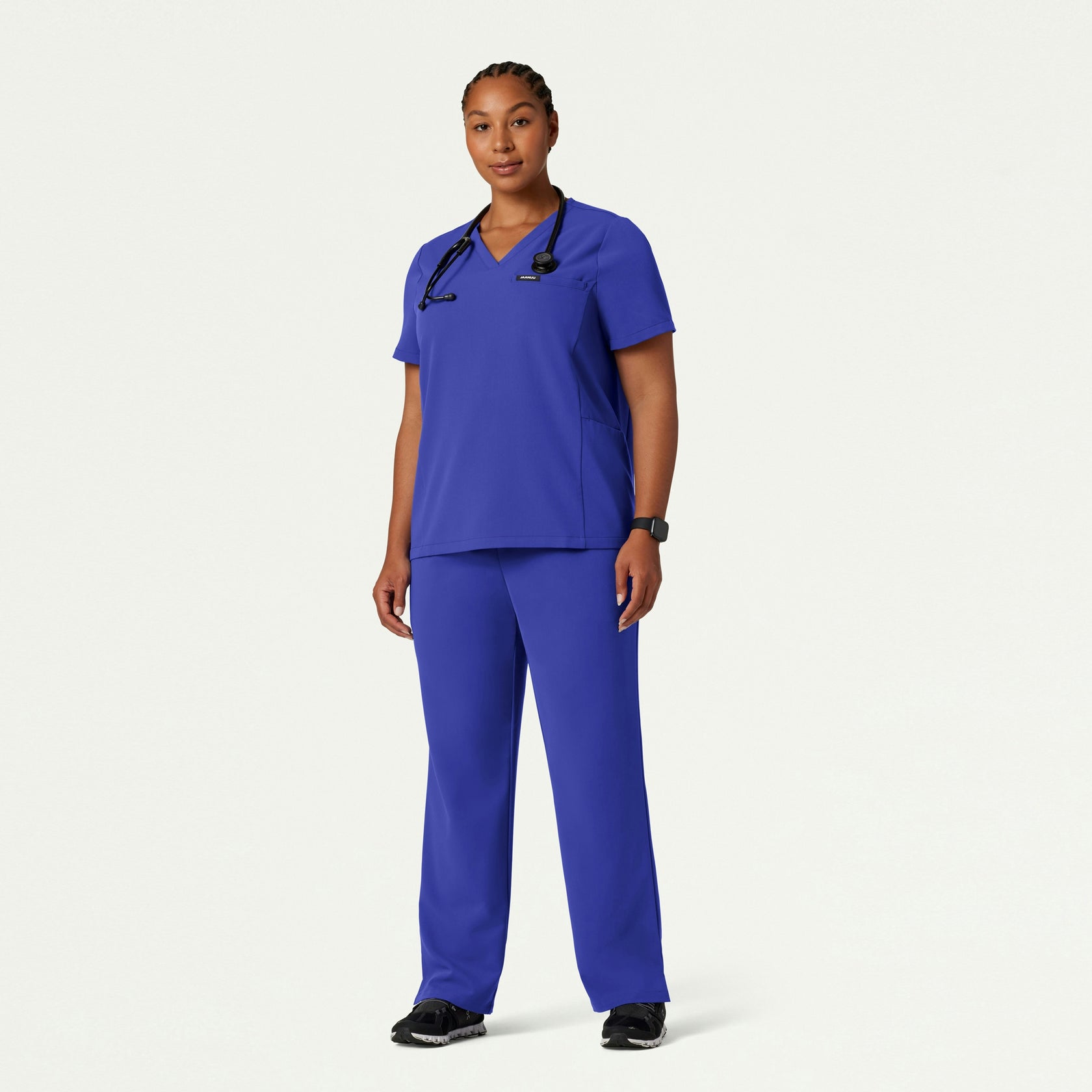 Magna 3-Pocket Scrub Top - Moon Blue - WOMEN'S TOPS - Jaanuu