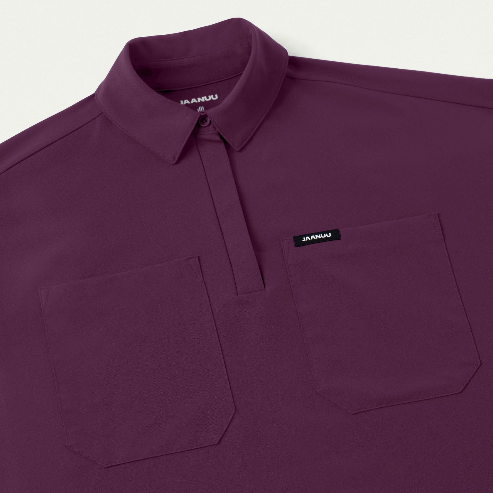 Acta Oversized 2-Pocket Scrub Top - Dark Amethyst - WOMEN'S TOPS - Jaanuu