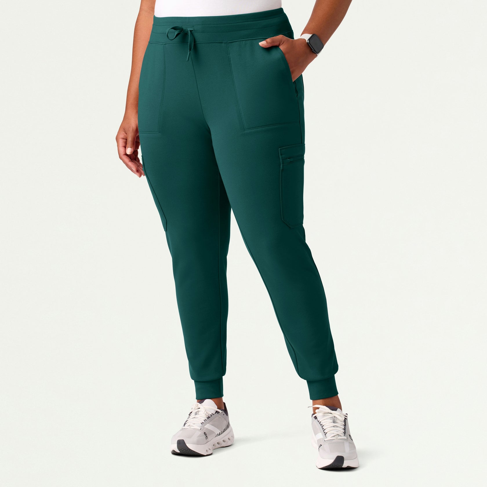 Abi 10-Pocket Skinny ULTRAsoft Scrub Jogger - Midnight Green - WOMEN'S PANTS - Jaanuu