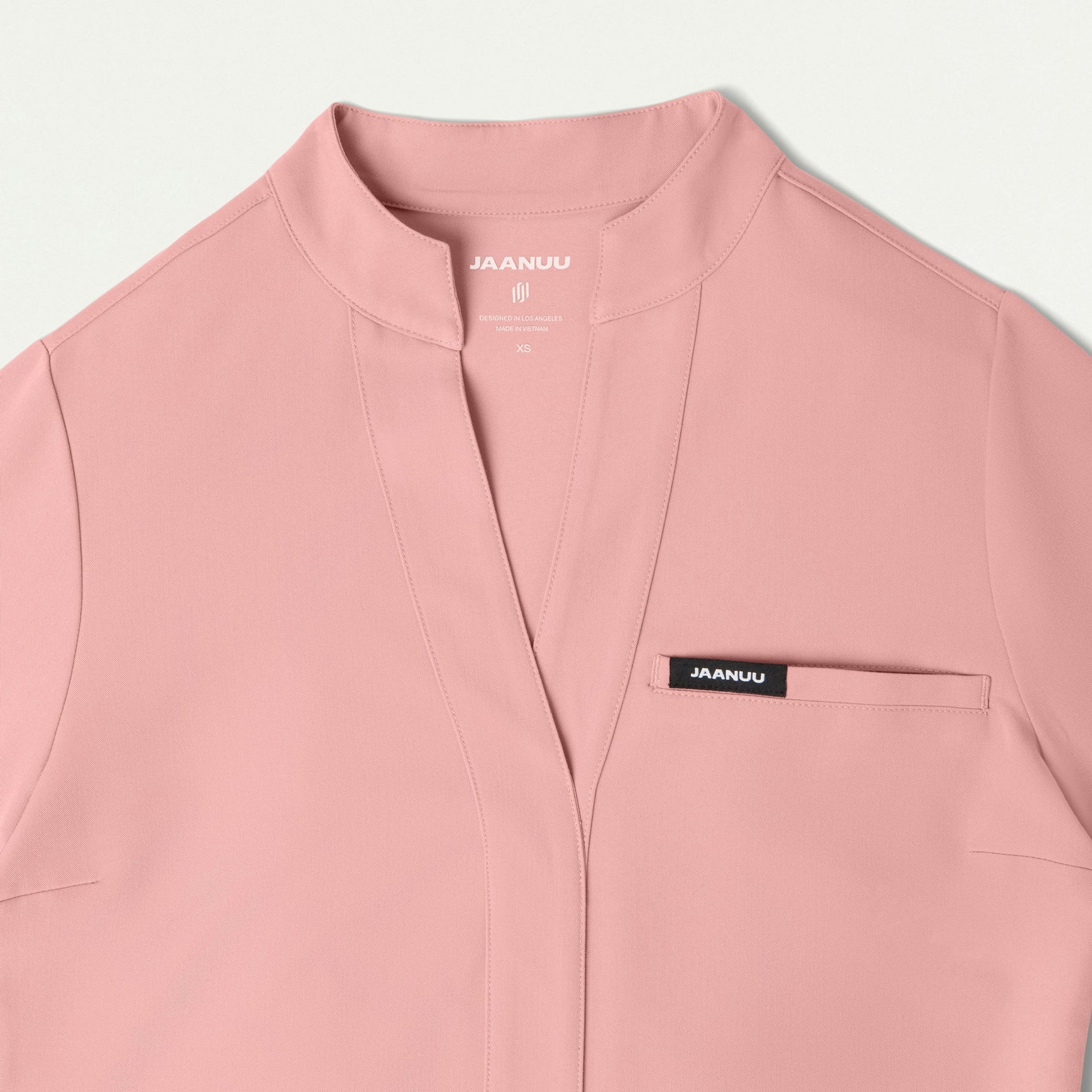 Serin Slim 1-Pocket Scrub Top - Mauve - WOMEN'S TOPS - Jaanuu