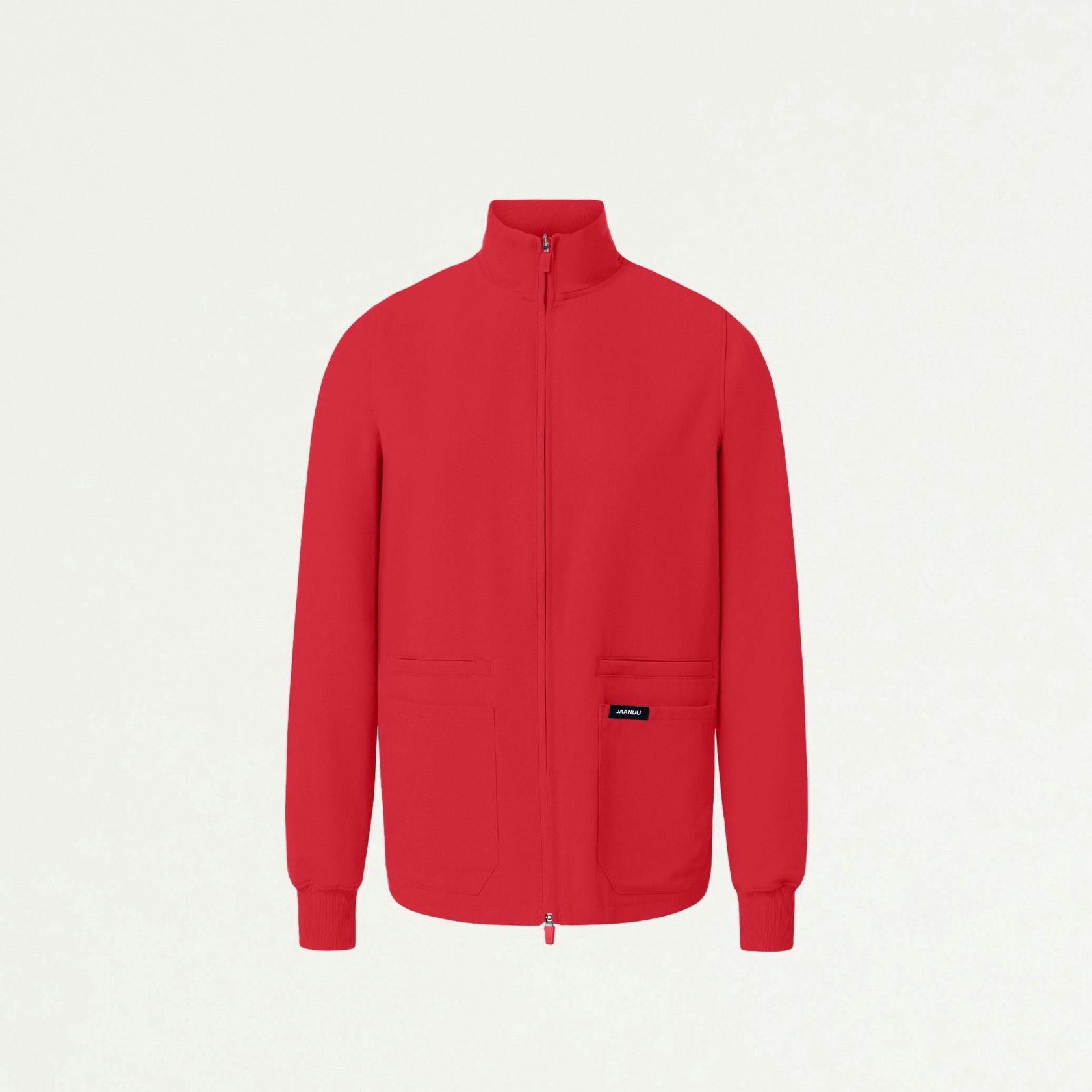 Ceri Essential 6-Pocket Scrub Jacket - Brilliant Red - WOMEN'S JACKETS - Jaanuu