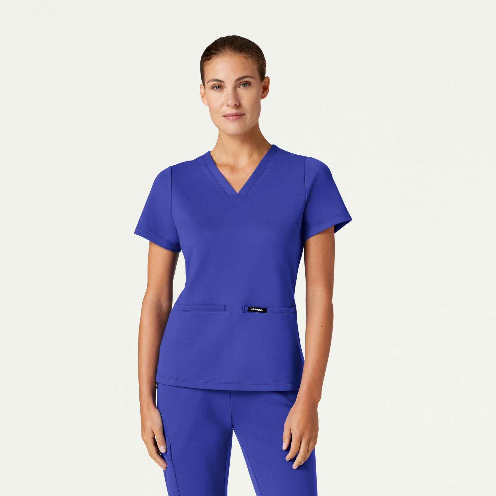 Cesi Slim ULTRAsoft Scrub Top - Moon Blue - WOMEN'S TOPS - Jaanuu