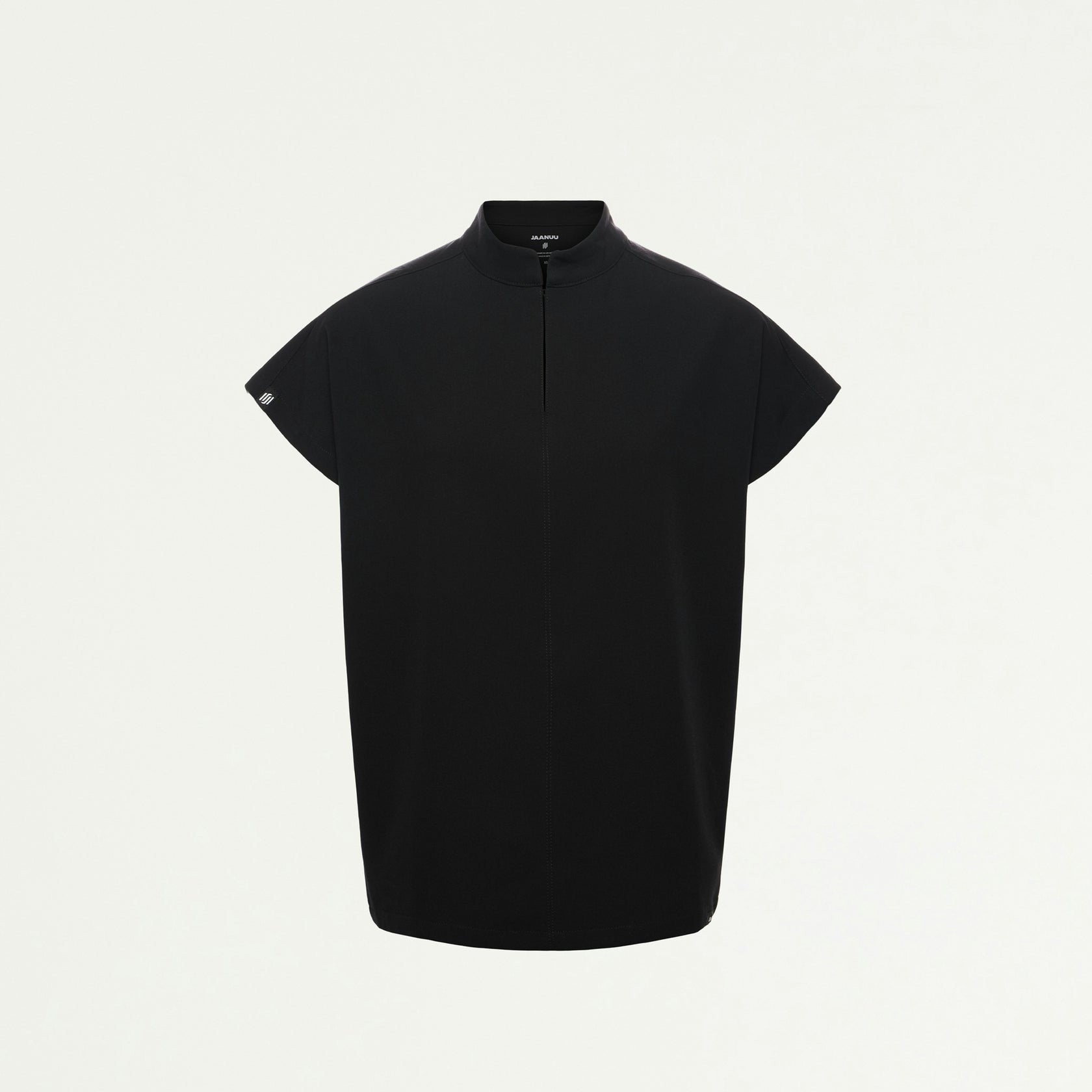 Aris Oversized 2-Pocket Scrub Top - Black - WOMEN'S TOPS - Jaanuu