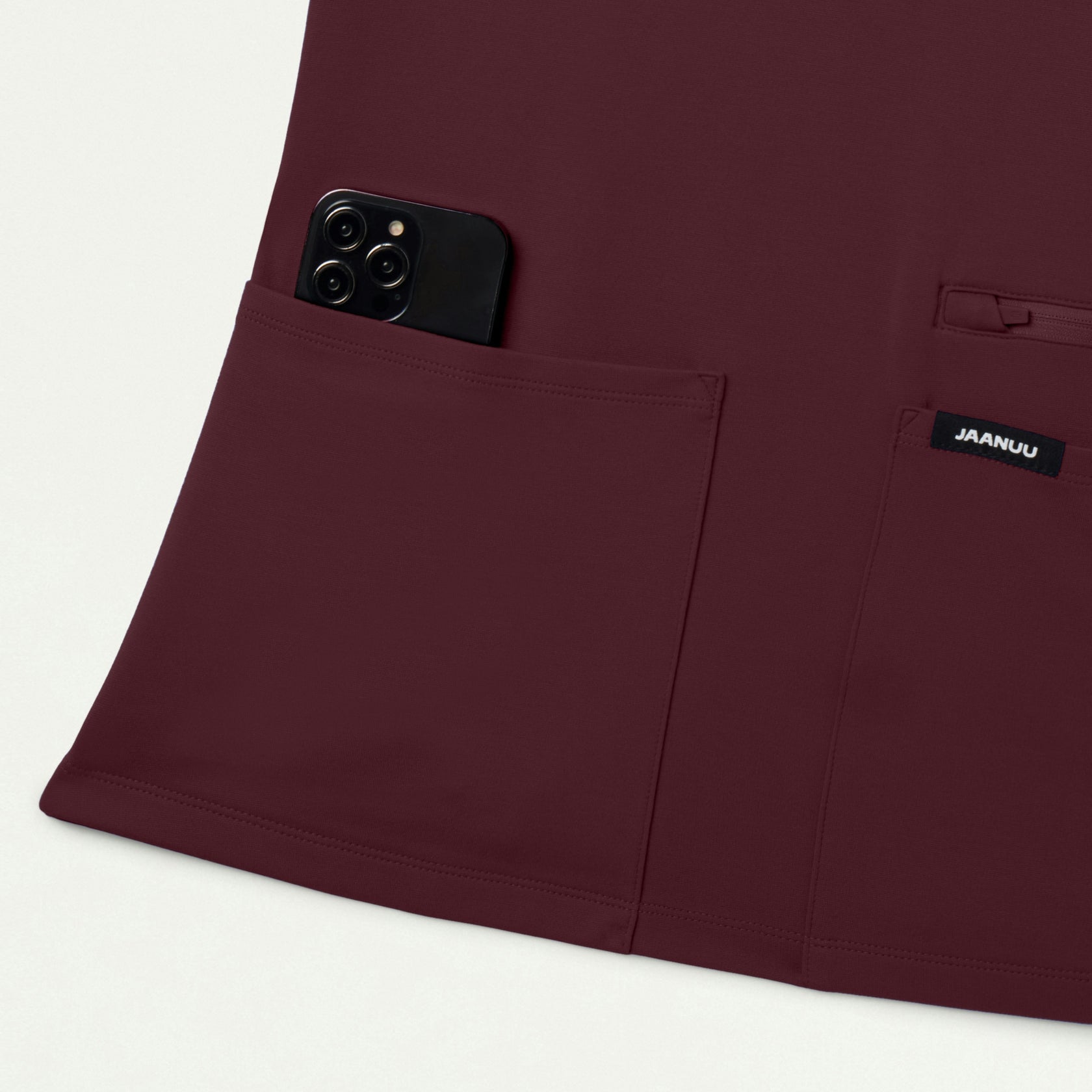 Kass Slim 4-Pocket ULTRAsoft Scrub Top - Raisin - WOMEN'S TOPS - Jaanuu