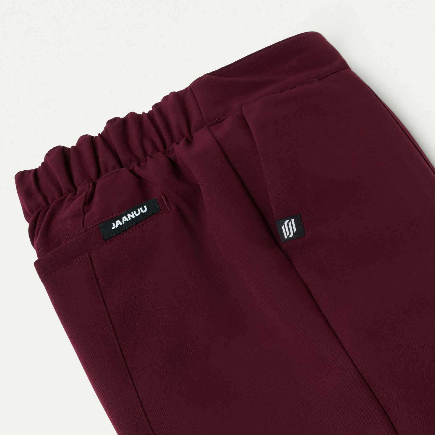Lio Tapered 5-Pocket Scrub Pant - Burgundy - WOMEN'S PANTS - Jaanuu