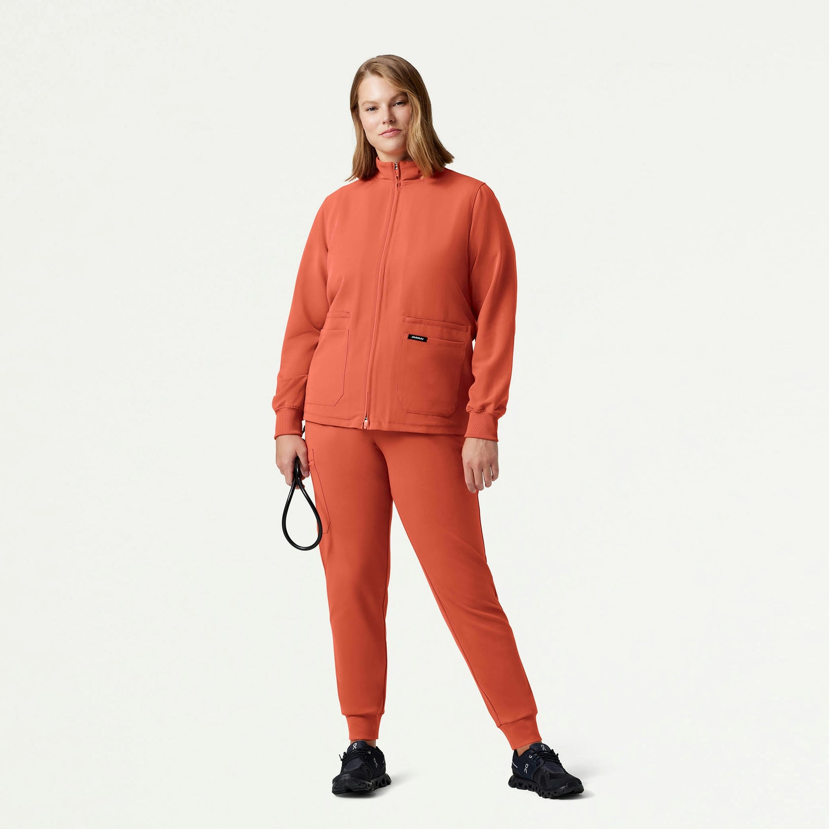 Ceri Essential 6-Pocket Scrub Jacket - Terra - WOMEN'S JACKETS - Jaanuu