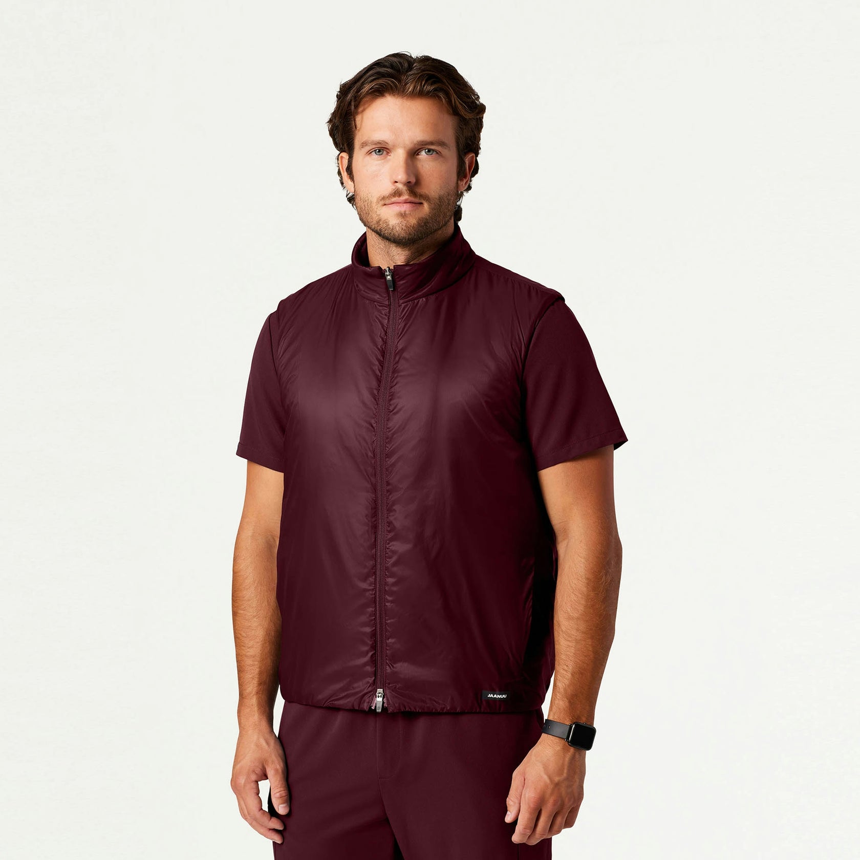 Phantom Insulated Vest - Burgundy - MEN'S JACKETS - Jaanuu