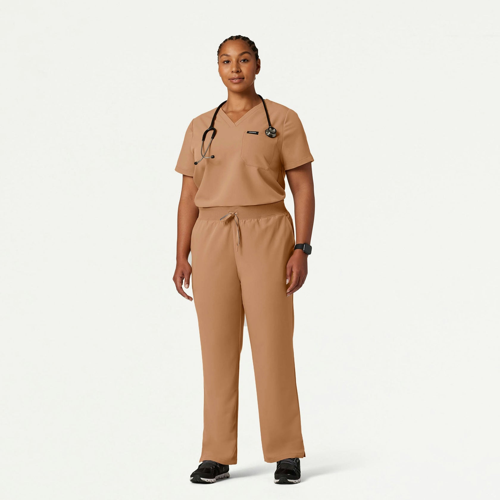 Xenos Essential Knit-Waist Scrub Pant - Trench - WOMEN'S PANTS - Jaanuu