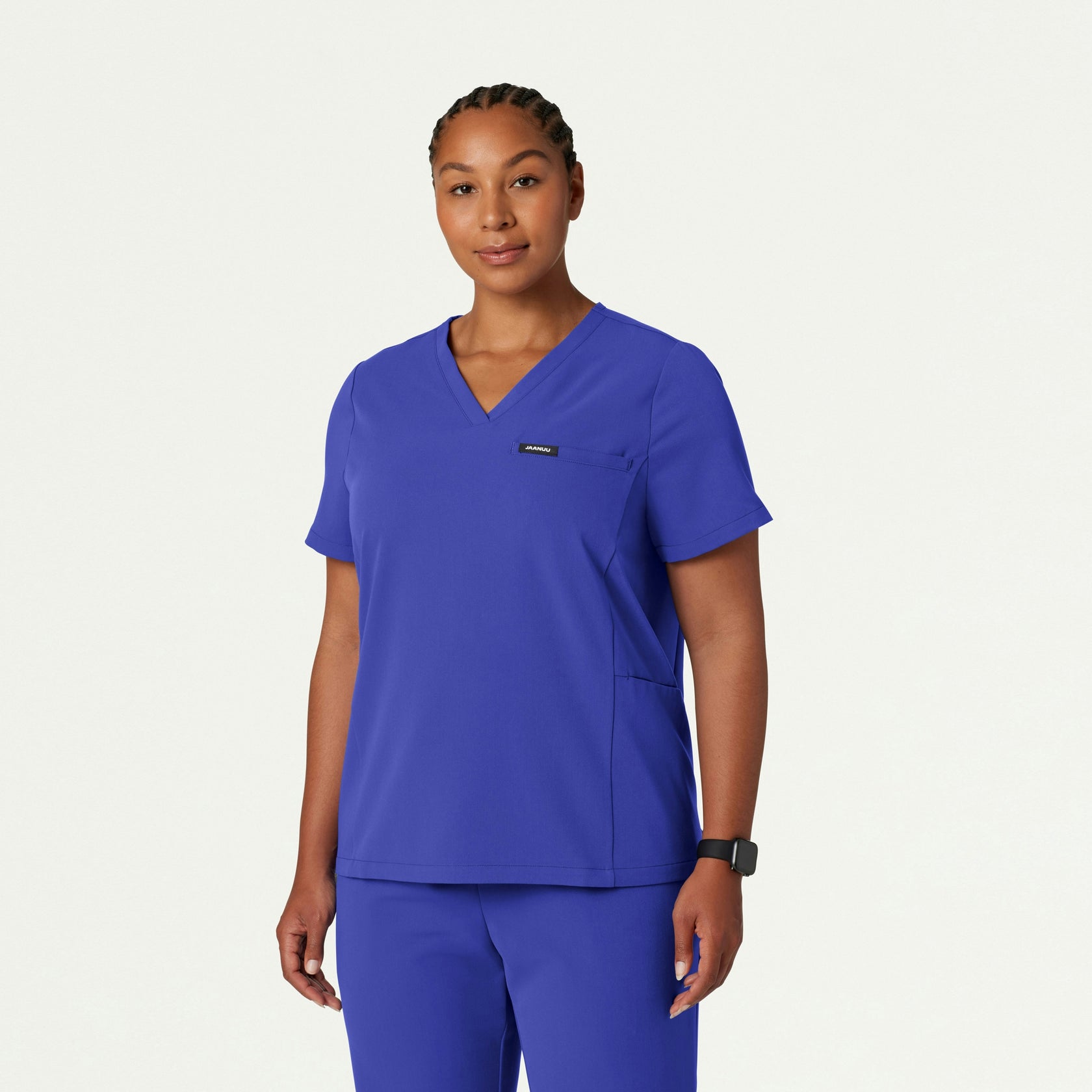 Magna 3-Pocket Scrub Top - Moon Blue - WOMEN'S TOPS - Jaanuu