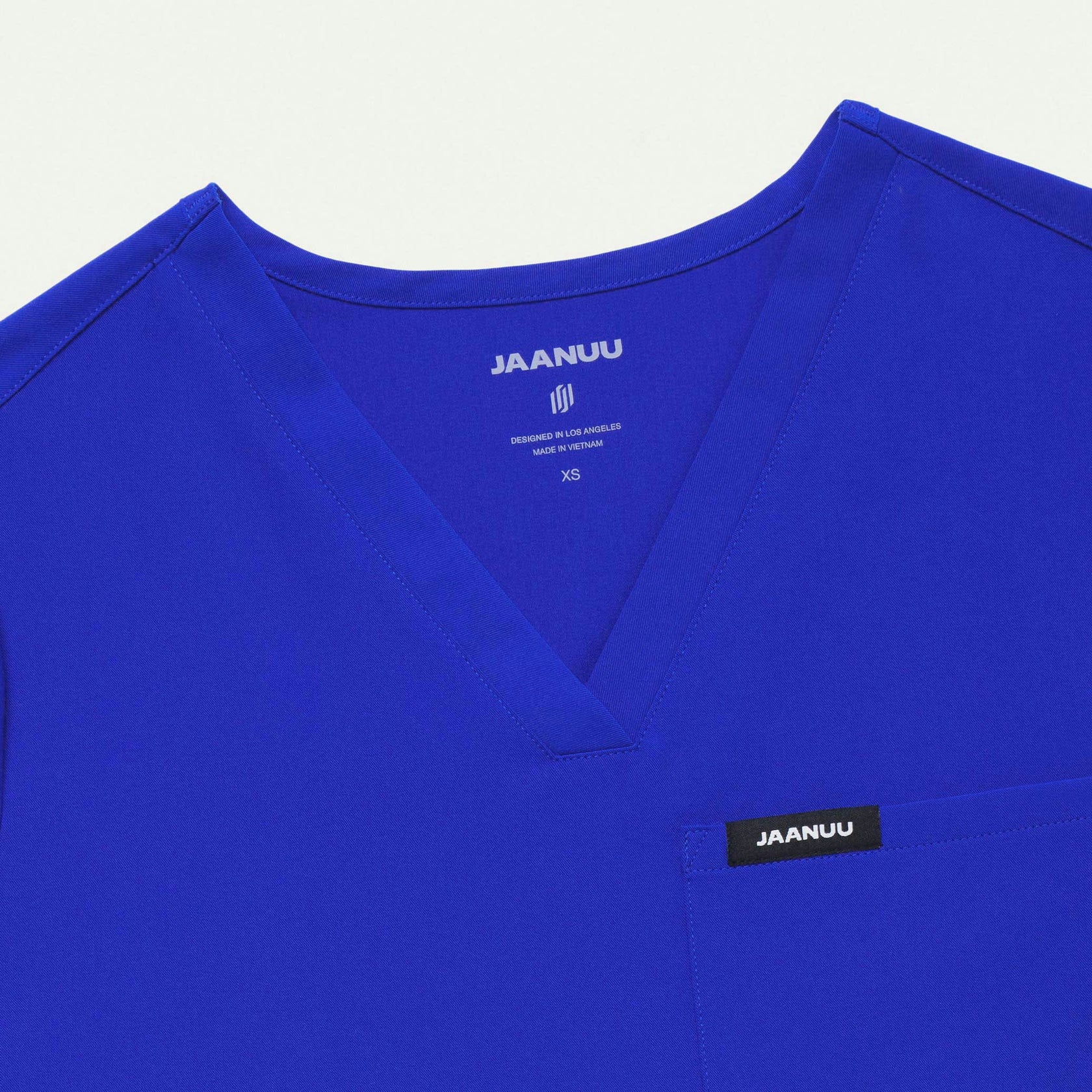 Rhena Essential 1-Pocket Scrub Top - Electric Blue - WOMEN'S TOPS - Jaanuu