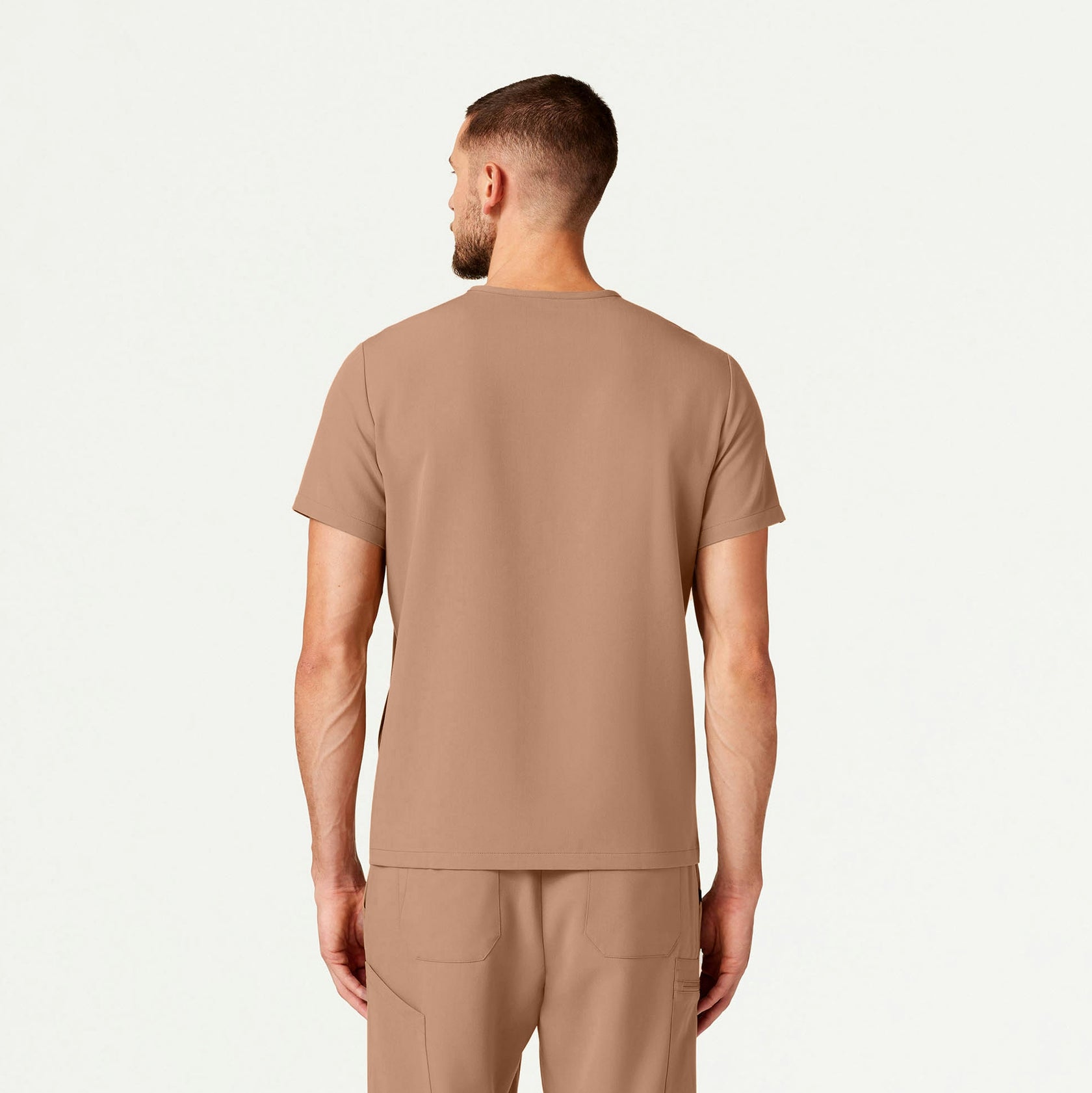 Platt 3-Pocket Scrub Top - Clay - MEN'S TOPS - Jaanuu