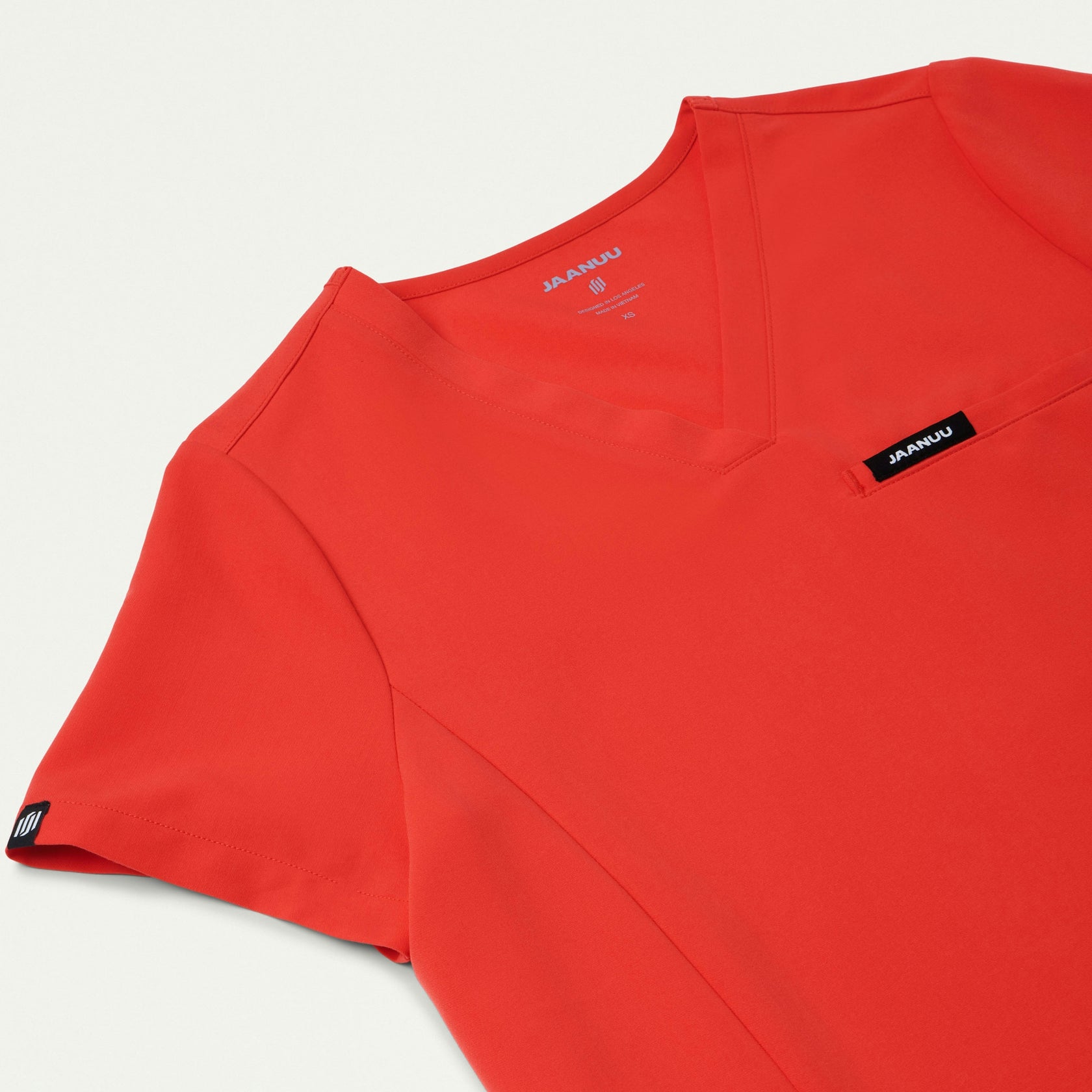 Magna 3-Pocket Scrub Top - Solar Red - WOMEN'S TOPS - Jaanuu