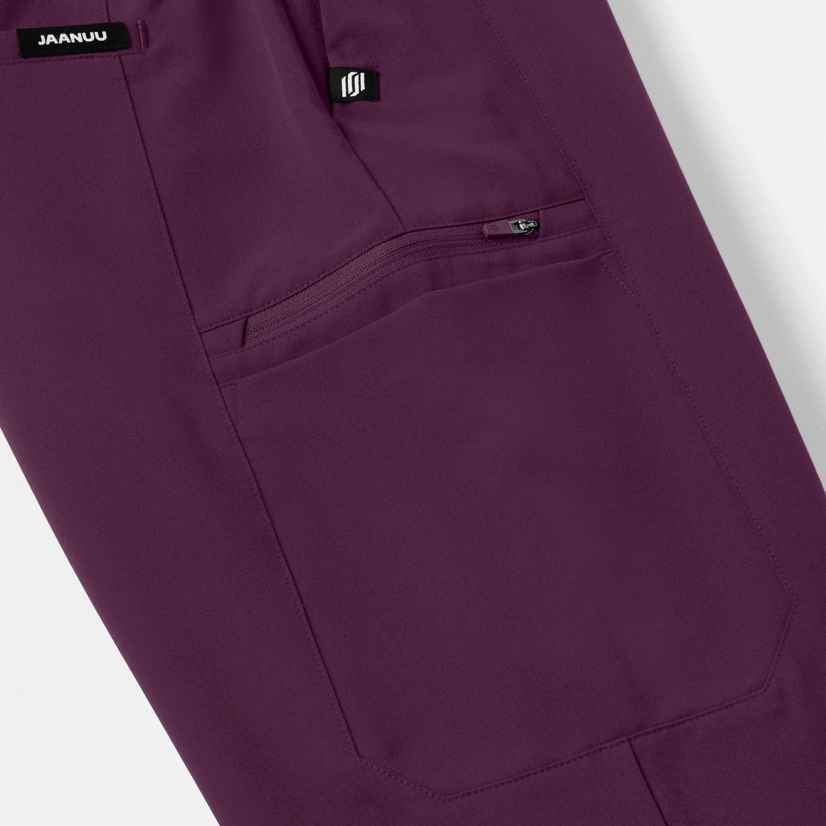 Payla 8-Pocket High Waisted Scrub Pant - Dark Amethyst - WOMEN'S PANTS - Jaanuu
