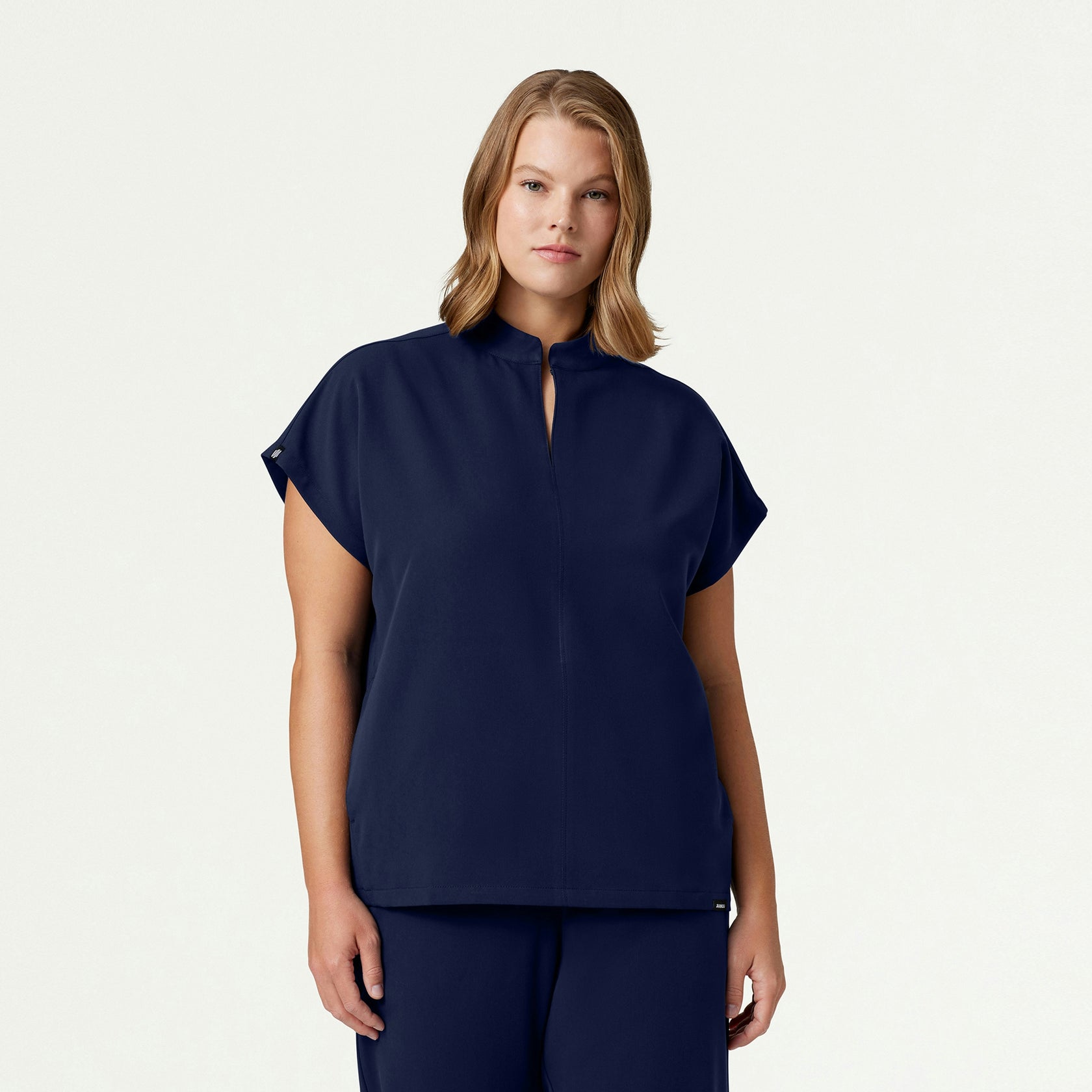 Aris Oversized 2-Pocket Scrub Top - Midnight Navy - WOMEN'S TOPS - Jaanuu