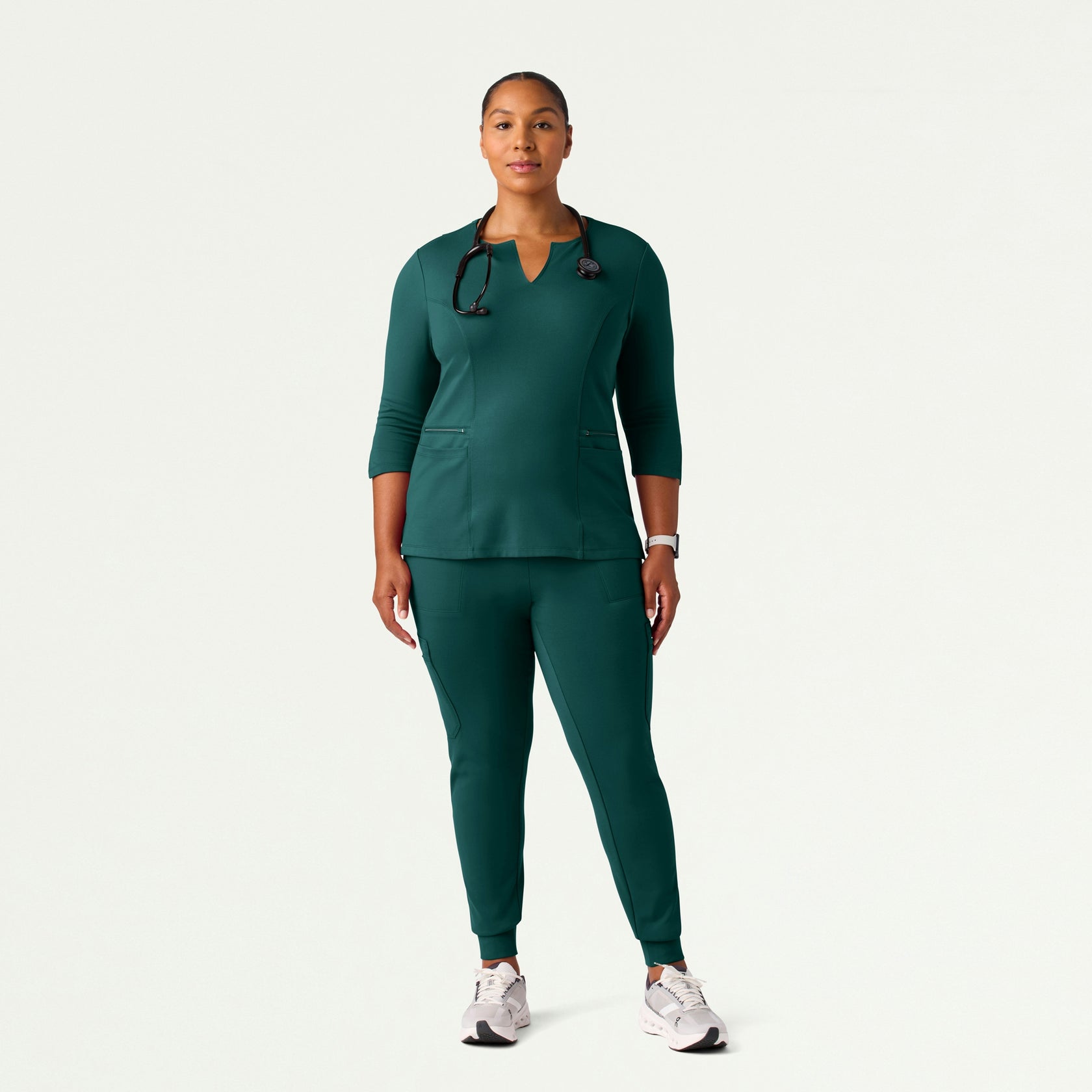 Abi 10-Pocket Skinny ULTRAsoft Scrub Jogger - Midnight Green - WOMEN'S PANTS - Jaanuu