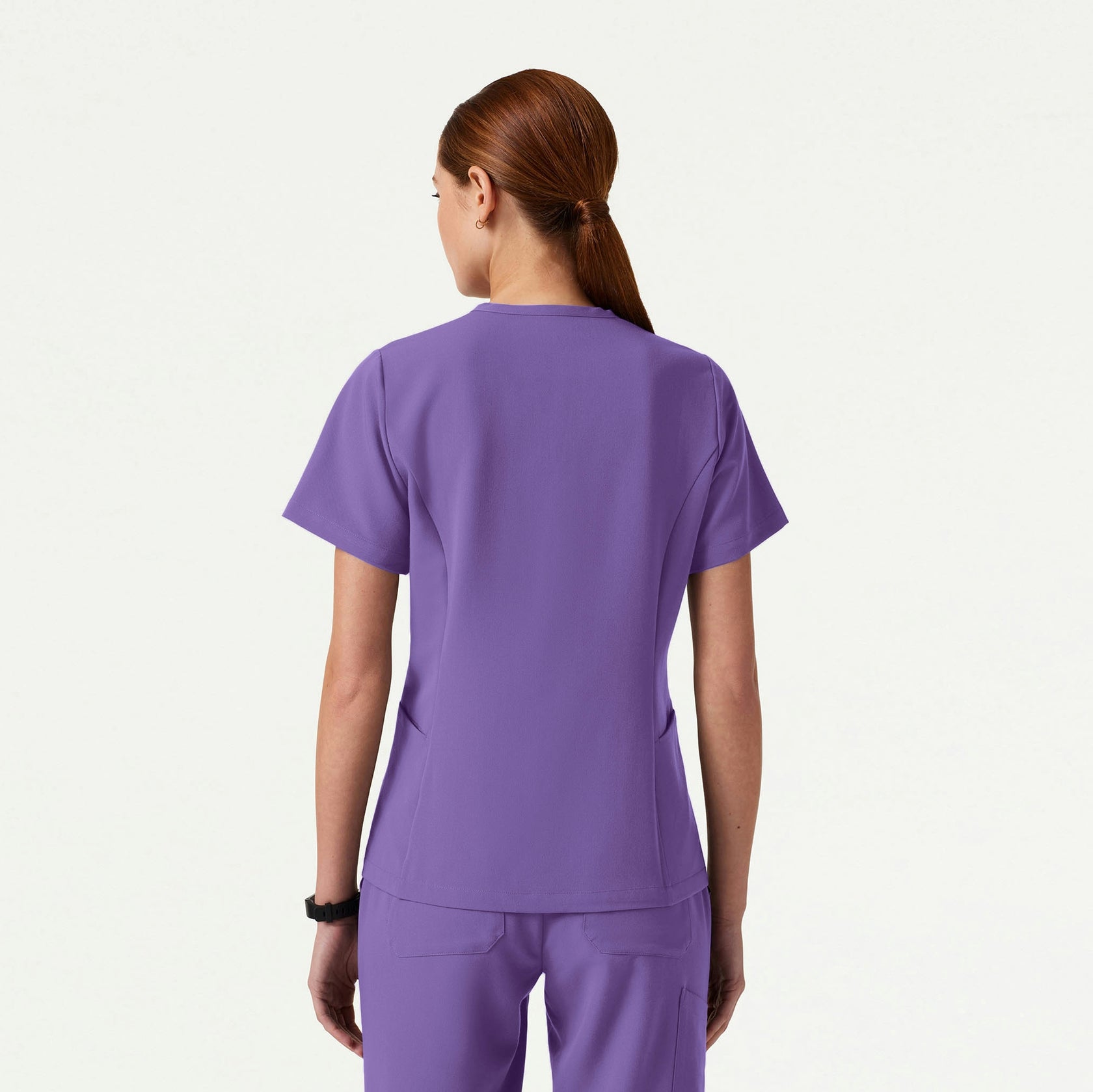 Calix Fit & Flare Scrub Top - Violet - WOMEN'S TOPS - Jaanuu