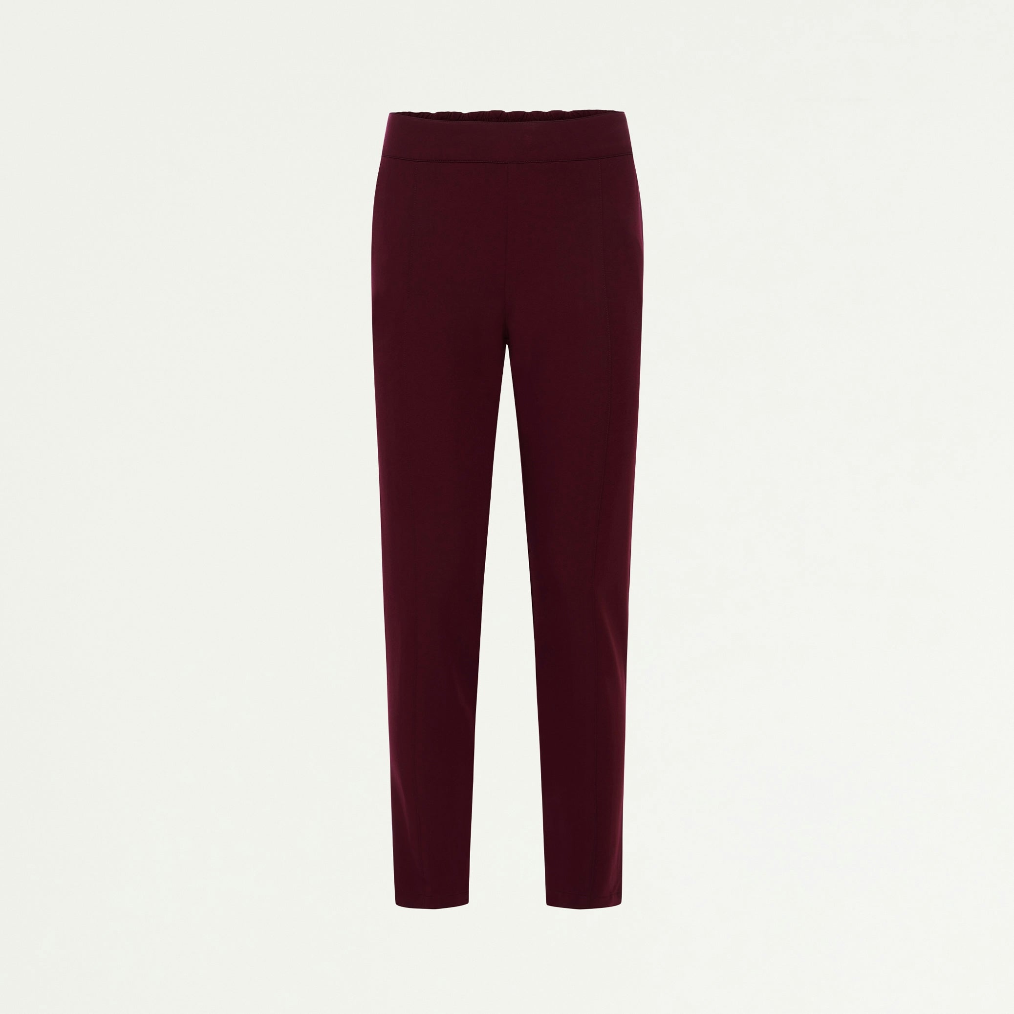 Lio Tapered 5-Pocket Scrub Pant - Burgundy - WOMEN'S PANTS - Jaanuu