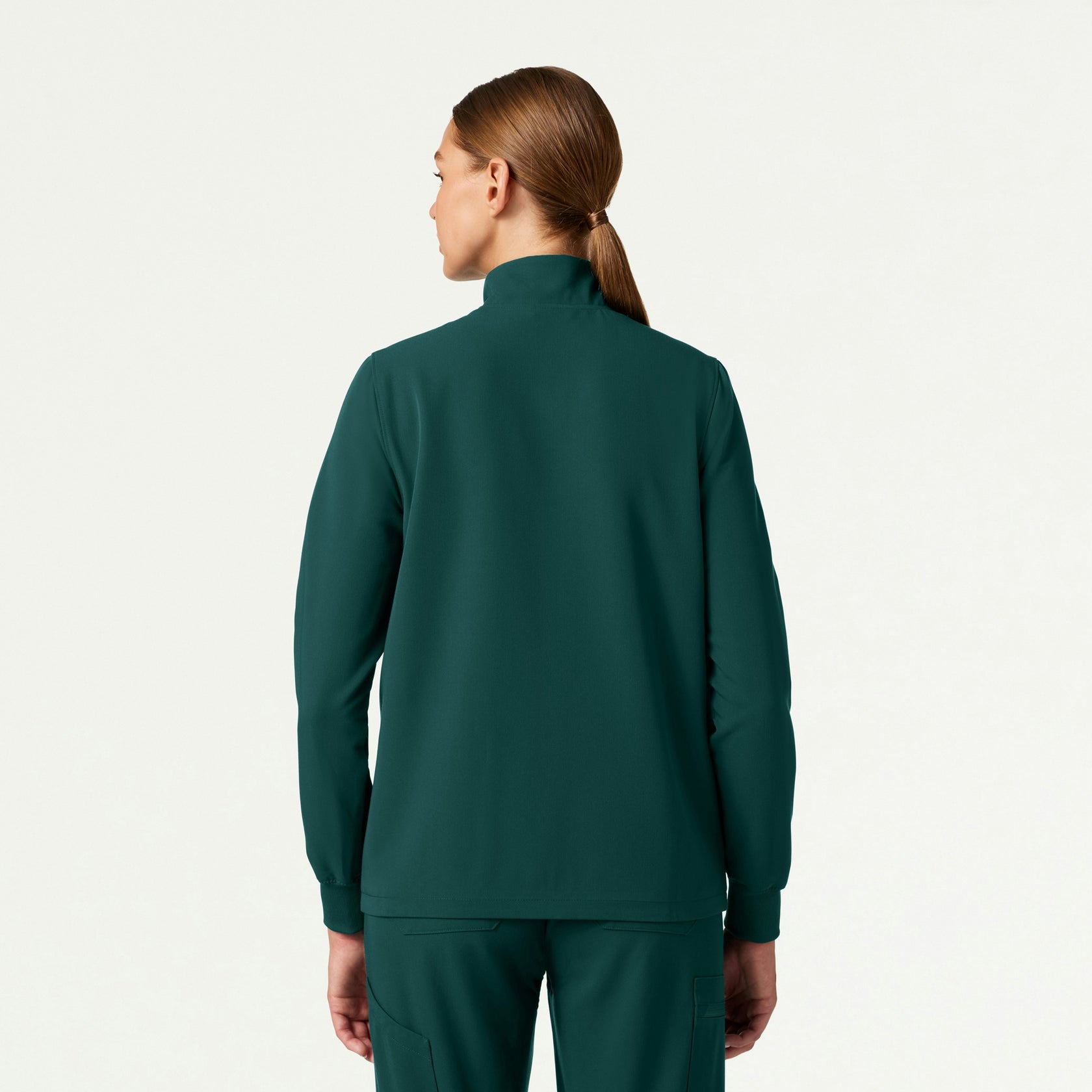 Ceri Essential 6-Pocket Scrub Jacket - Midnight Green - WOMEN'S JACKETS - Jaanuu