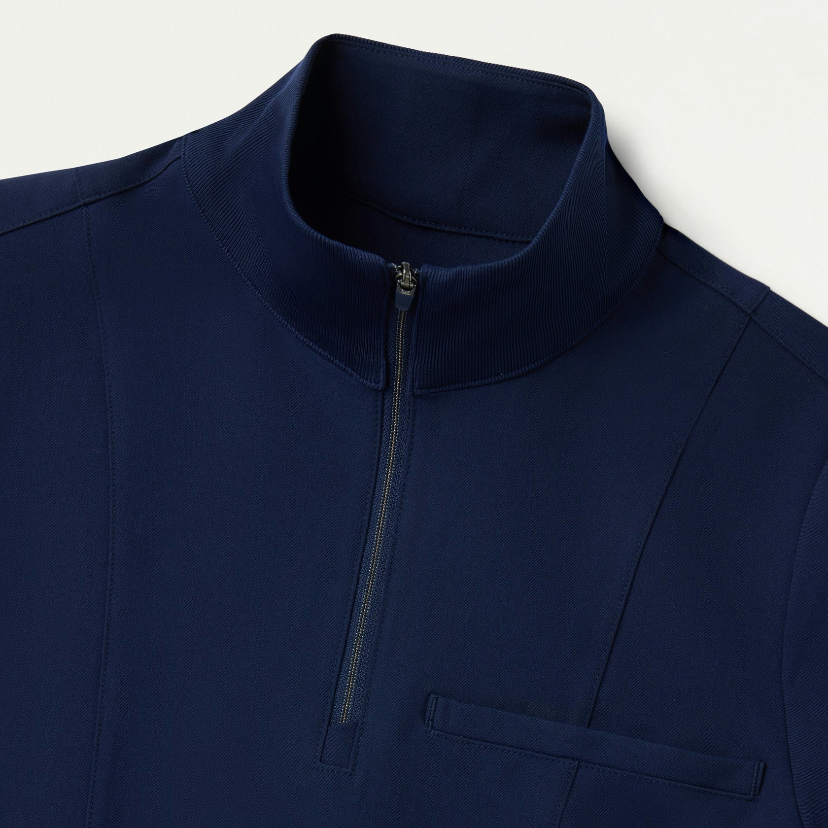 Nora Half-Zip Collared Scrub Top - Midnight Navy - WOMEN'S TOPS - Jaanuu