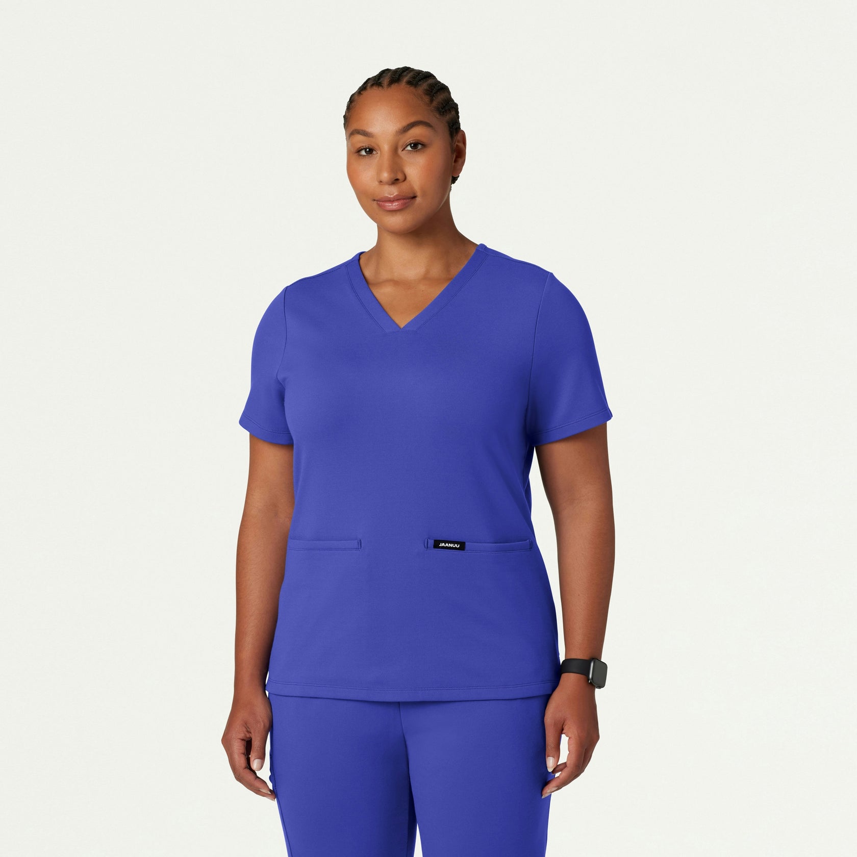Cesi Slim ULTRAsoft Scrub Top - Moon Blue - WOMEN'S TOPS - Jaanuu