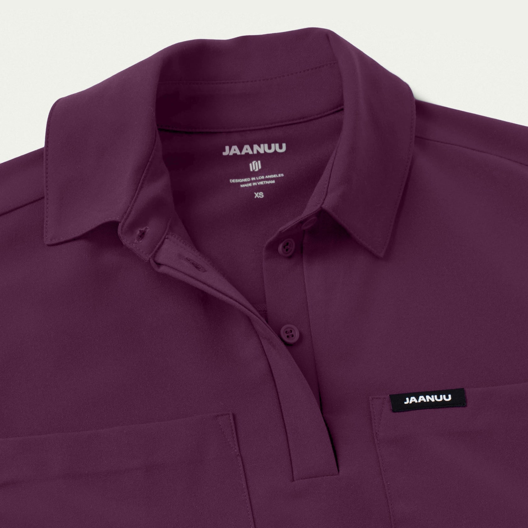 Acta Oversized 2-Pocket Scrub Top - Dark Amethyst - WOMEN'S TOPS - Jaanuu