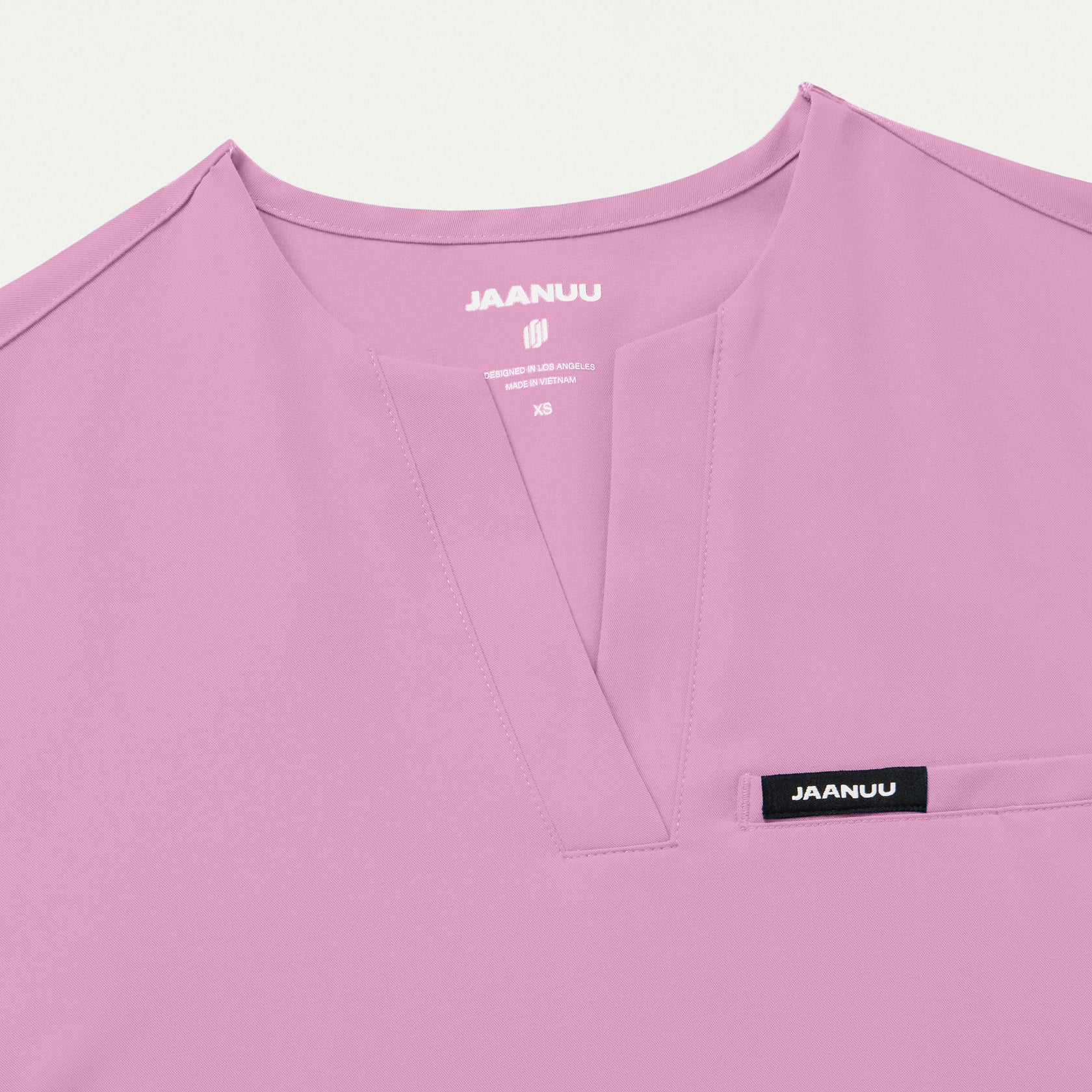 Andra Slim 1-Pocket Scrub Top - Light Magenta - WOMEN'S TOPS - Jaanuu