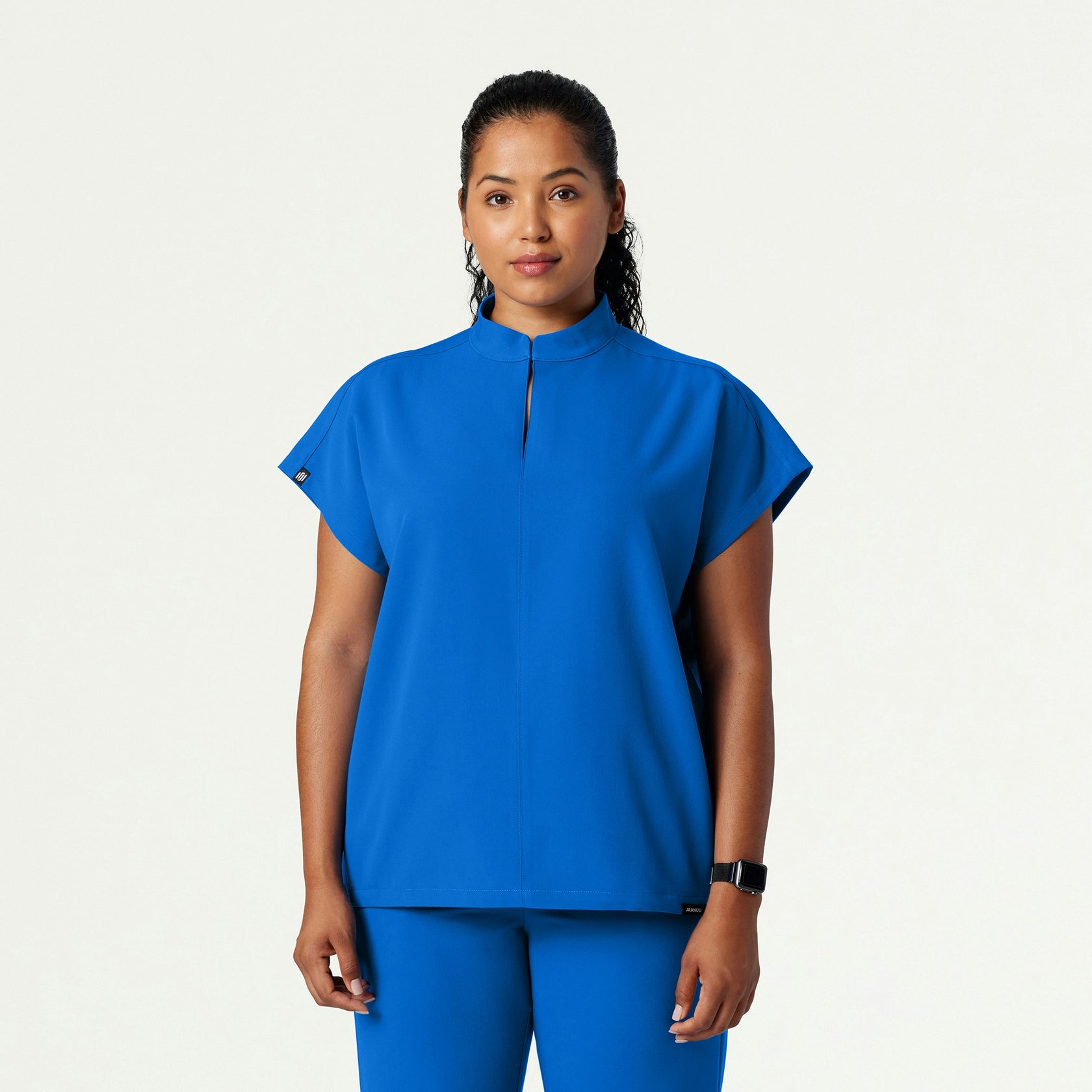 Aris Oversized 2-Pocket Scrub Top - Royal Blue - WOMEN'S TOPS - Jaanuu