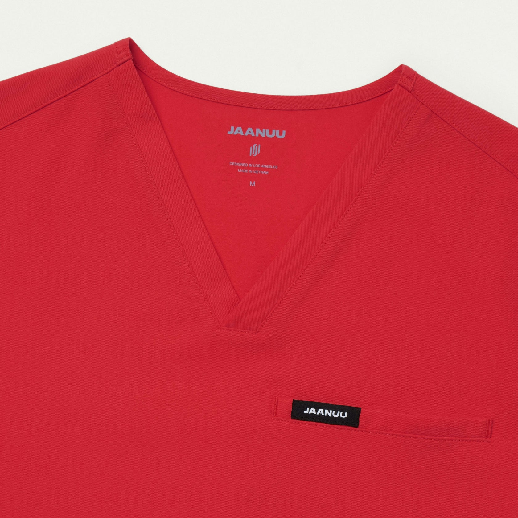 Platt 3-Pocket Scrub Top - Brilliant Red - MEN'S TOPS - Jaanuu