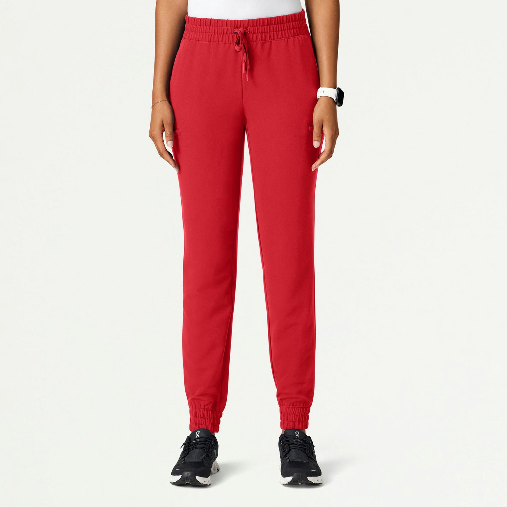 Jace Skinny On-the-Go Scrub Jogger - Brilliant Red - WOMEN'S PANTS - Jaanuu