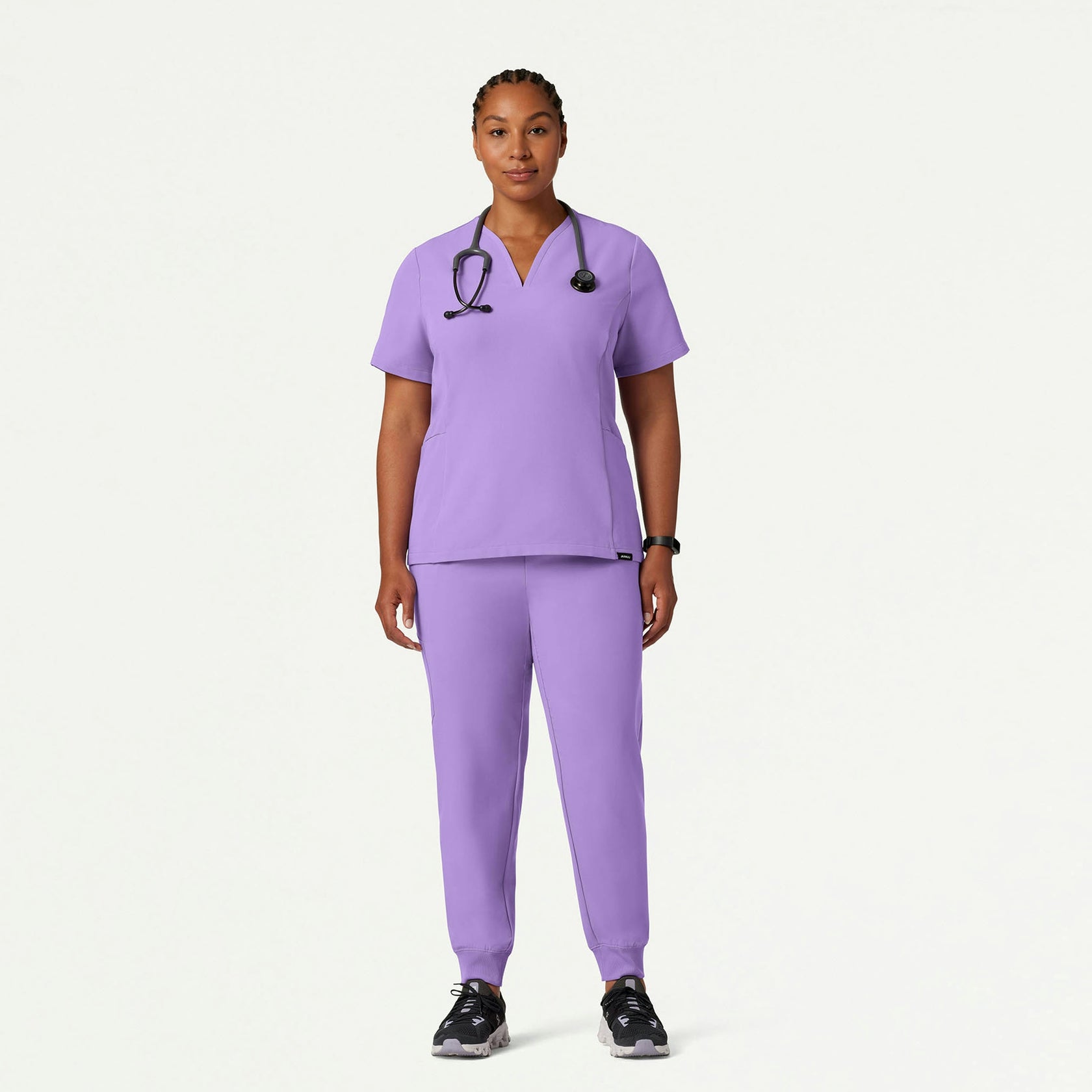 Calix Fit & Flare Scrub Top - Lilac - WOMEN'S TOPS - Jaanuu