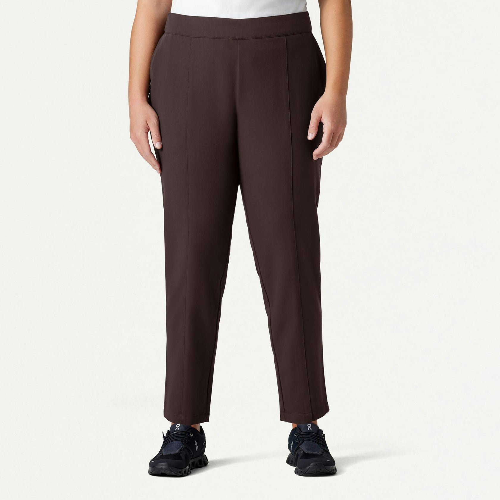 Lio Tapered 5-Pocket Scrub Pant - Espresso - WOMEN'S PANTS - Jaanuu