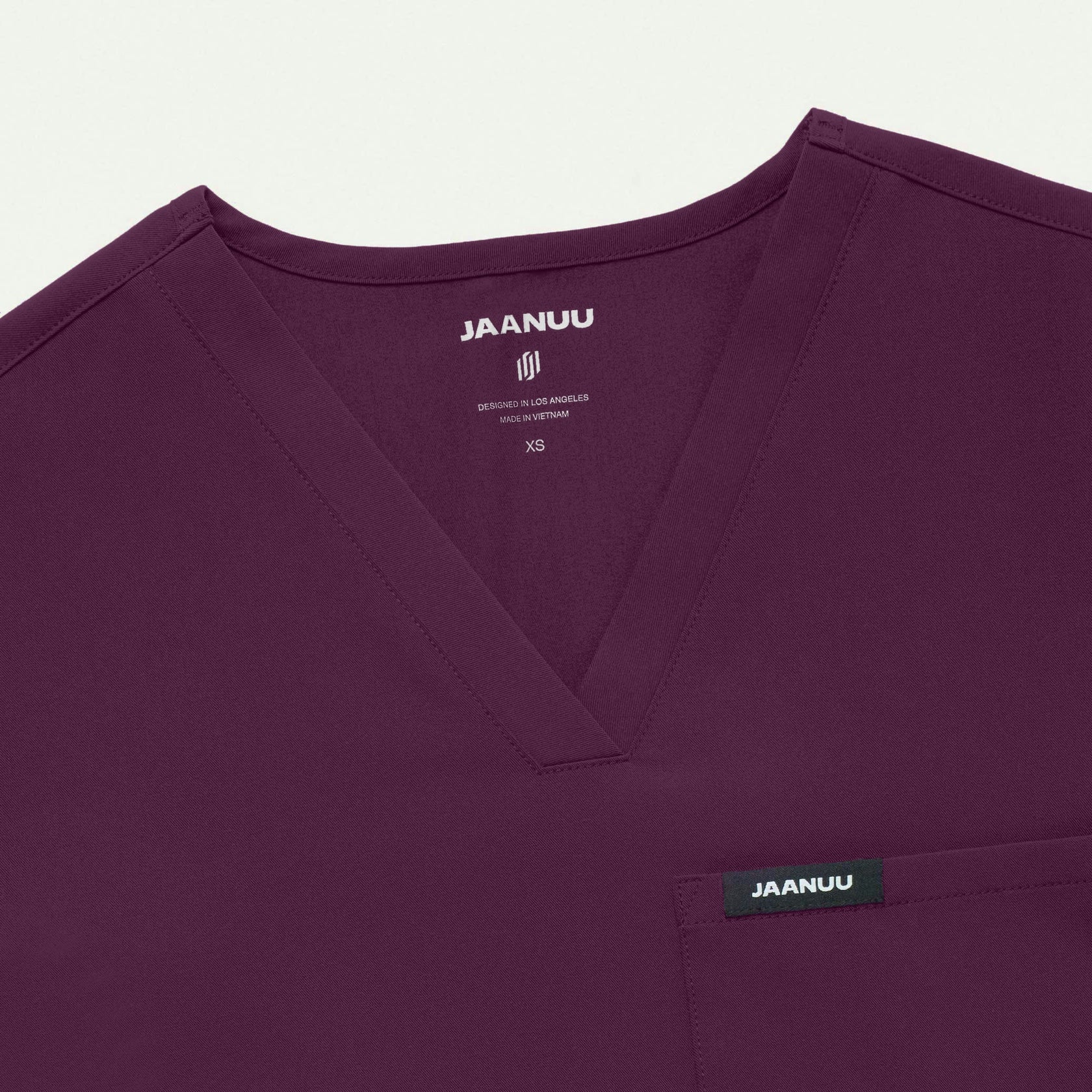 Rhena Slim Essential 1-Pocket Scrub Top - Dark Amethyst - WOMEN'S TOPS - Jaanuu