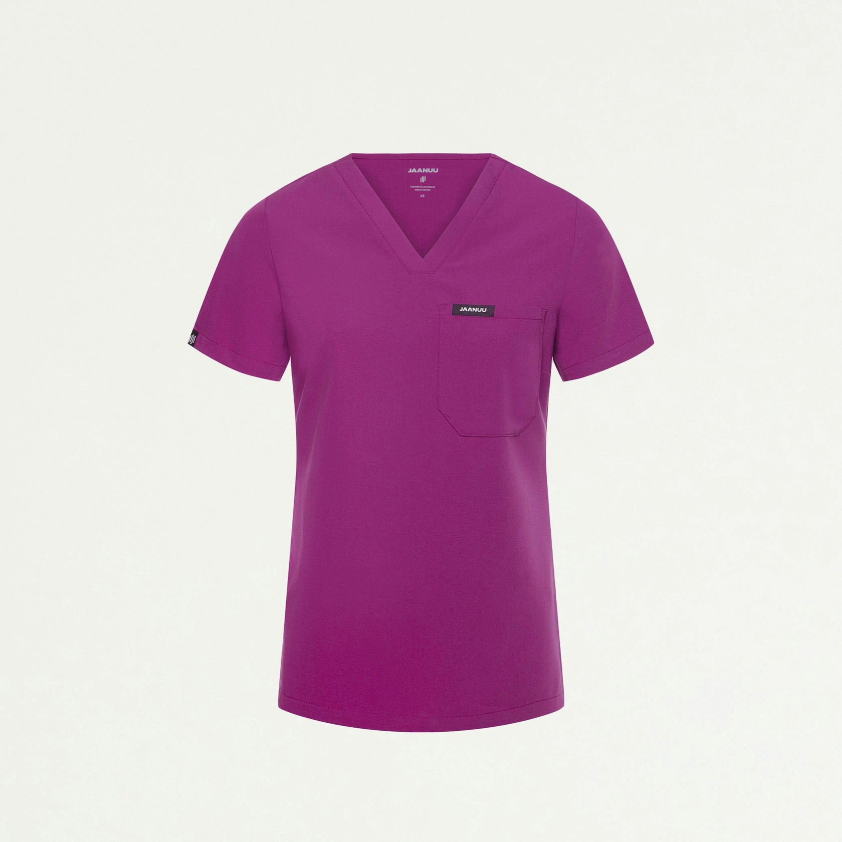 Rhena Slim Essential 1-Pocket Scrub Top - Vivid Purple - WOMEN'S TOPS - Jaanuu