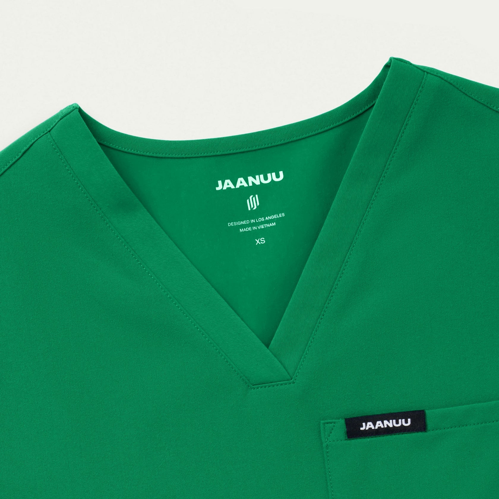 Rhena Essential 1-Pocket Scrub Top - Emerald Green - WOMEN'S TOPS - Jaanuu