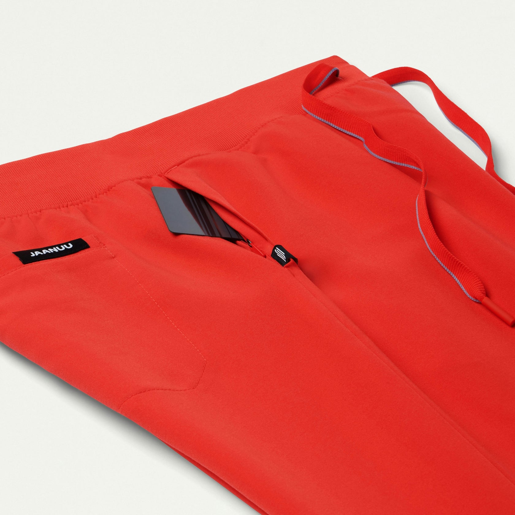 Xenos Essential Knit-Waist Scrub Pant - Solar Red - WOMEN'S PANTS - Jaanuu