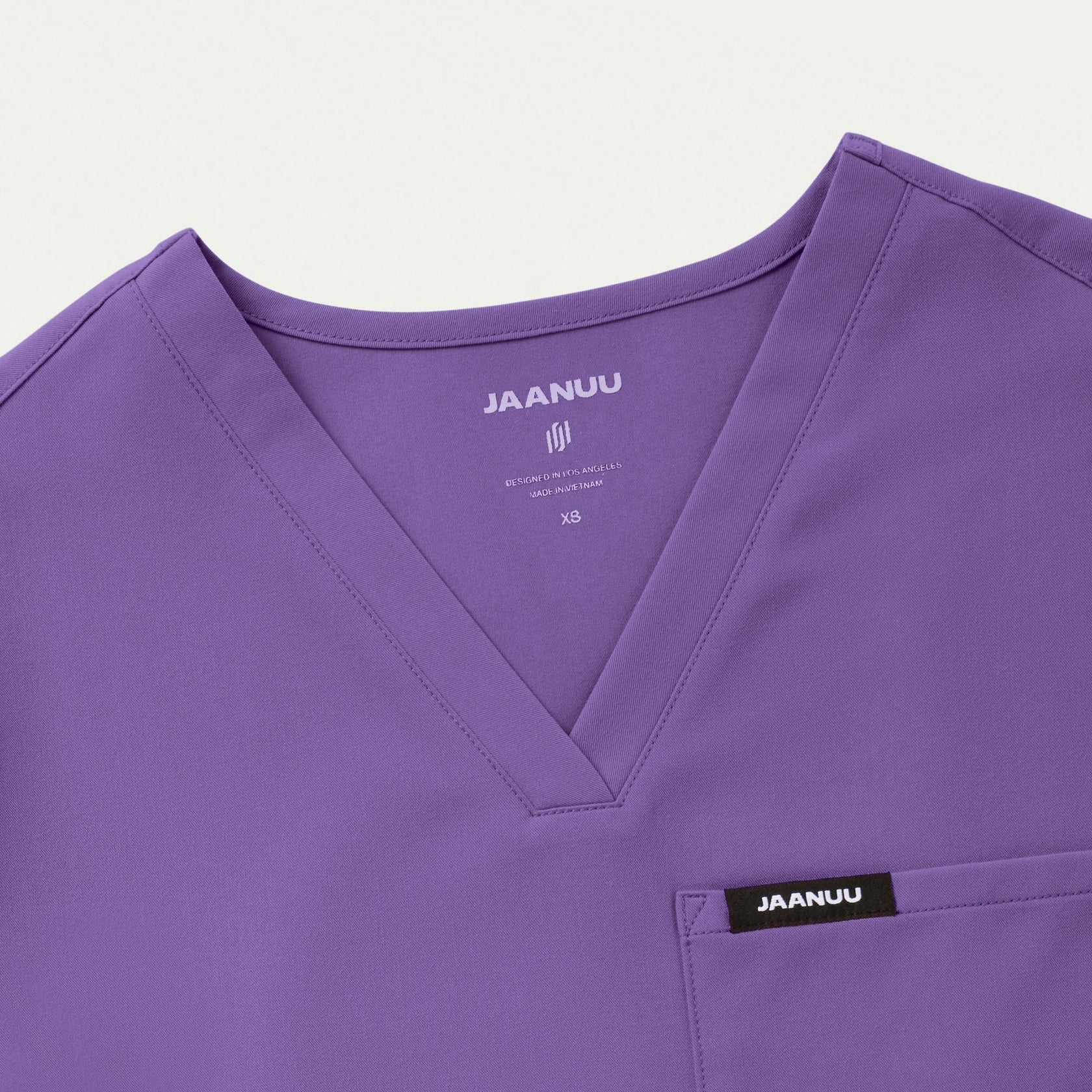 Rhena Slim Essential 1-Pocket Scrub Top - Violet - WOMEN'S TOPS - Jaanuu