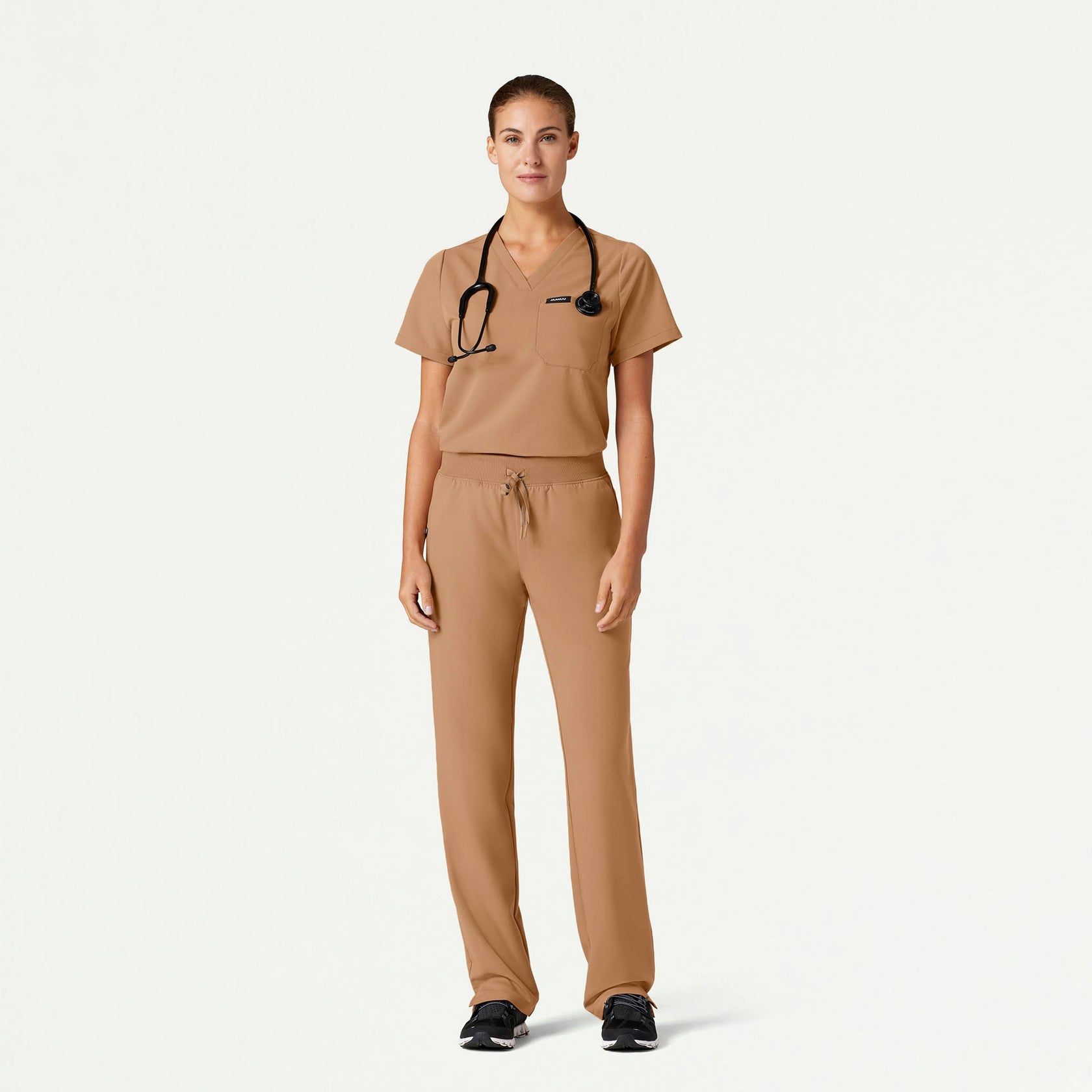 Xenos Essential Knit-Waist Scrub Pant - Trench - WOMEN'S PANTS - Jaanuu