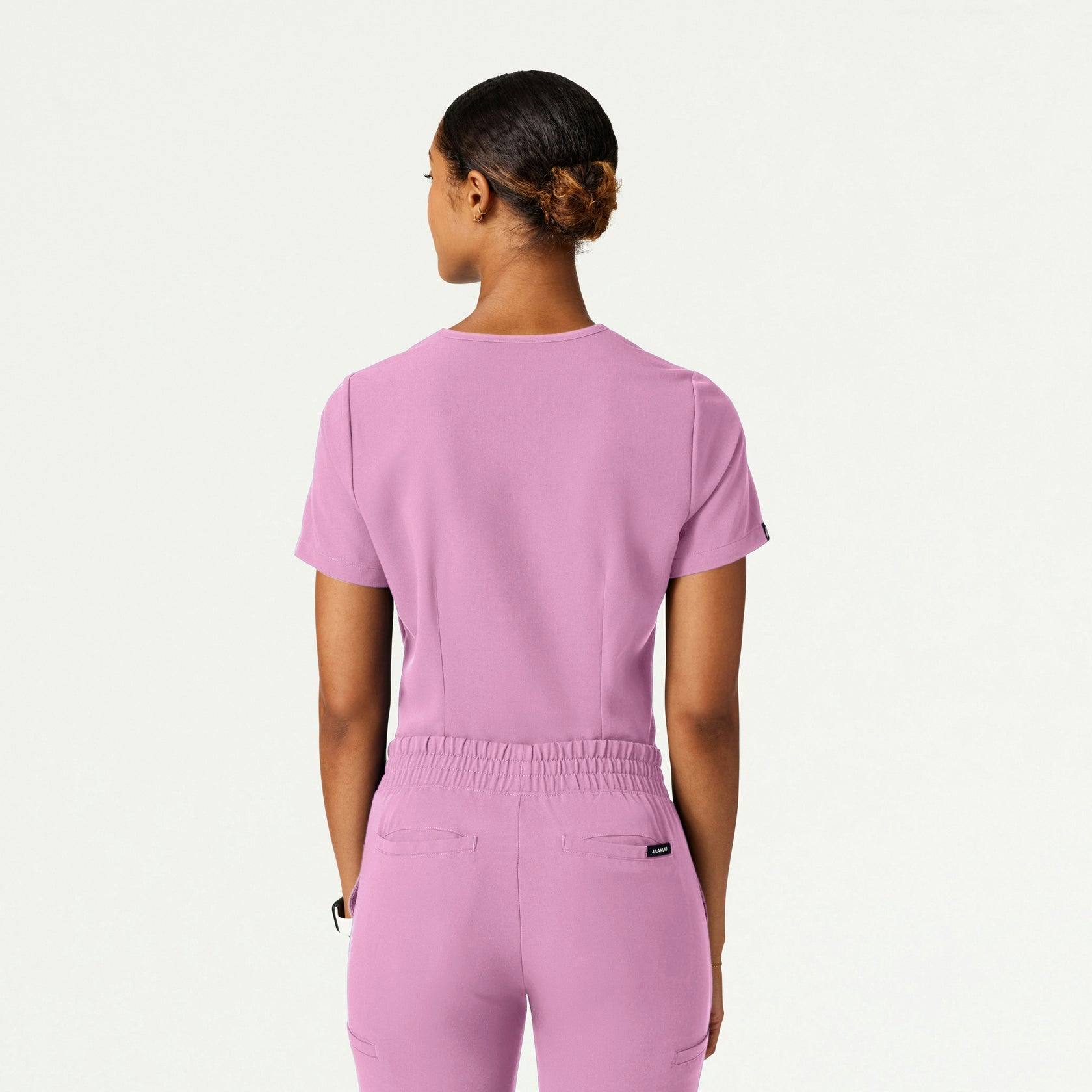 Rhena Slim Essential 1-Pocket Scrub Top - Light Magenta - WOMEN'S TOPS - Jaanuu