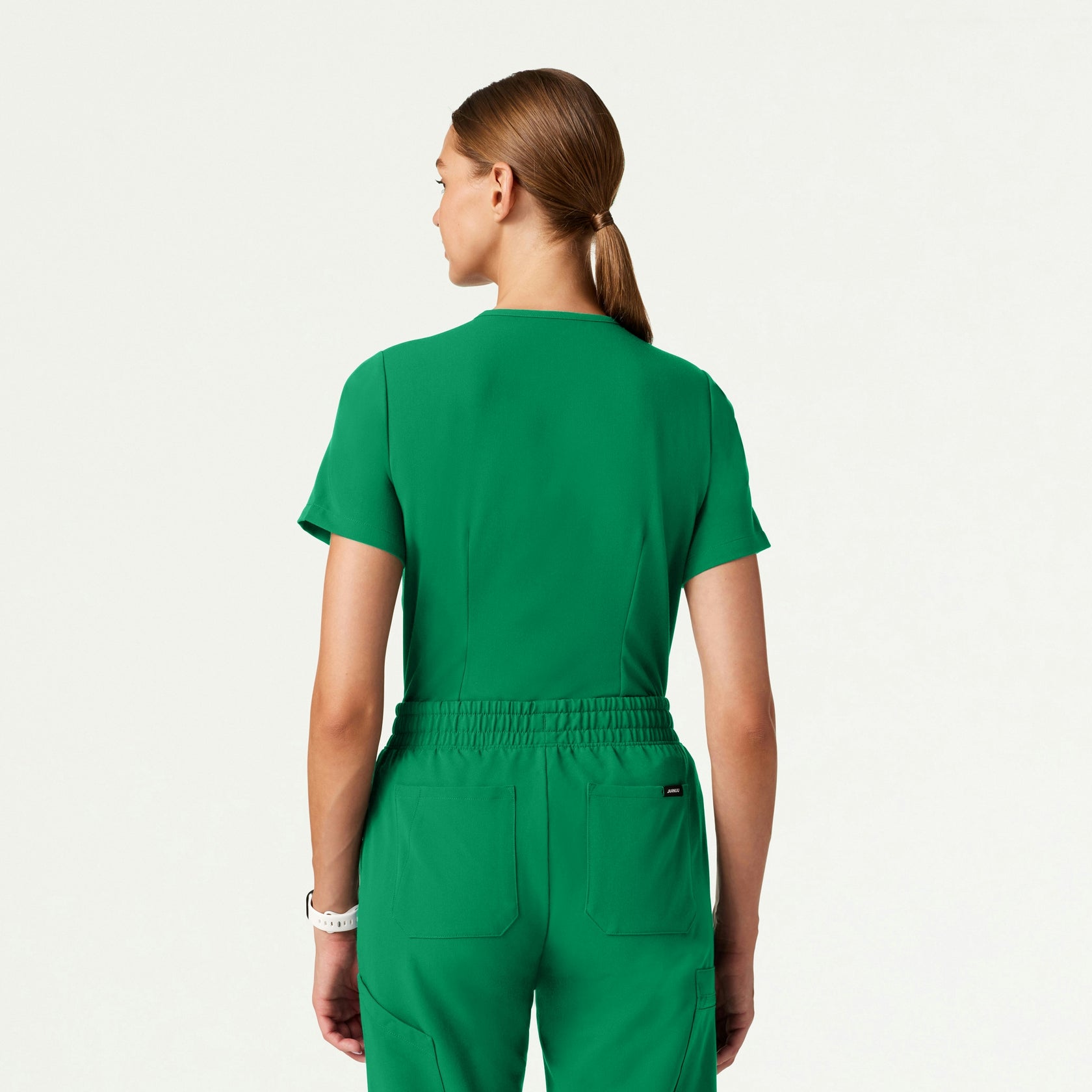 Rhena Essential 1-Pocket Scrub Top - Emerald Green - WOMEN'S TOPS - Jaanuu