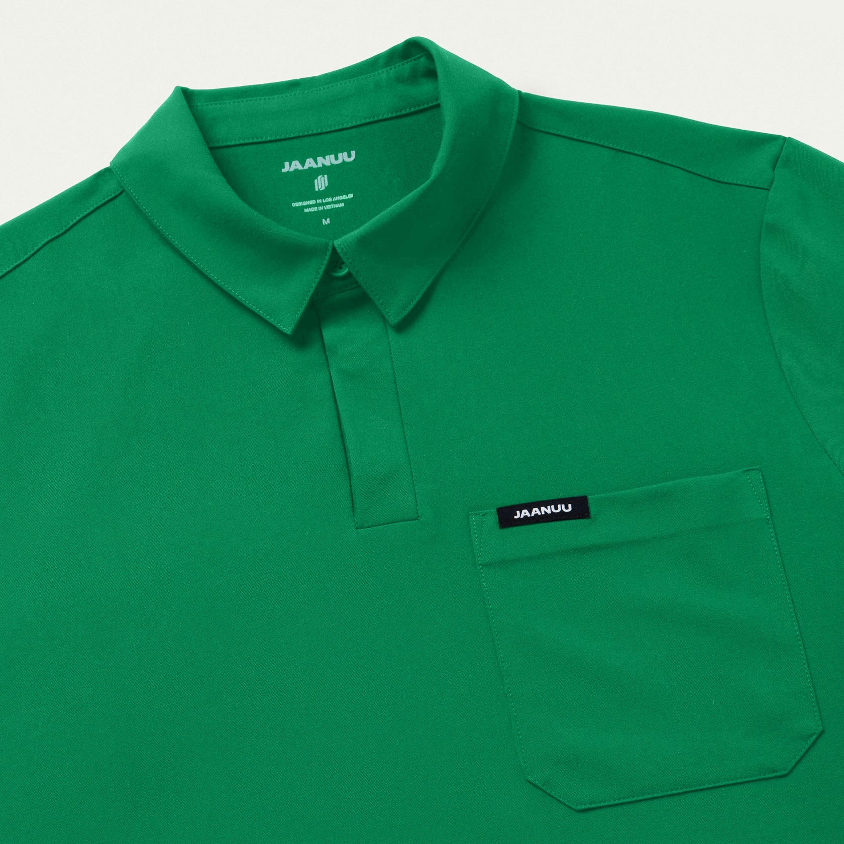 Axis Polo Scrub Top - Emerald Green - MEN'S TOPS - Jaanuu