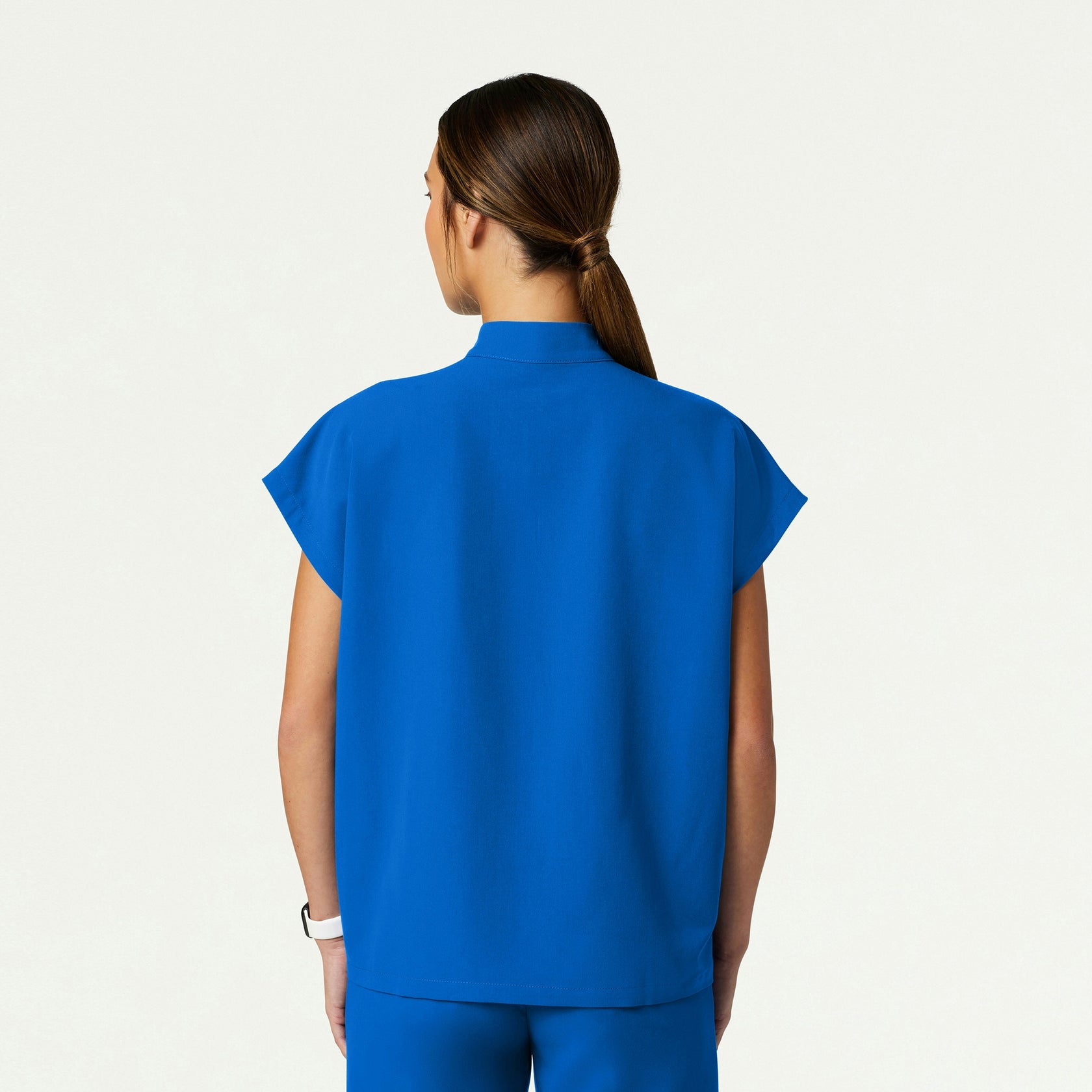 Aris Oversized 2-Pocket Scrub Top - Royal Blue - WOMEN'S TOPS - Jaanuu