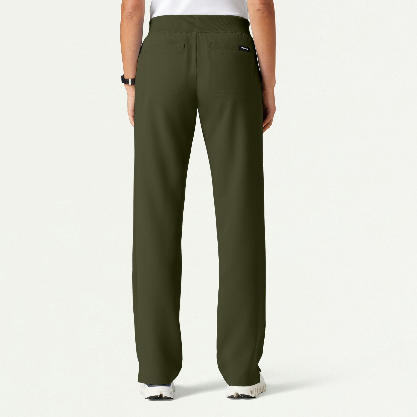 Xenos Essential Knit-Waist Scrub Pant - Olive - WOMEN'S PANTS - Jaanuu