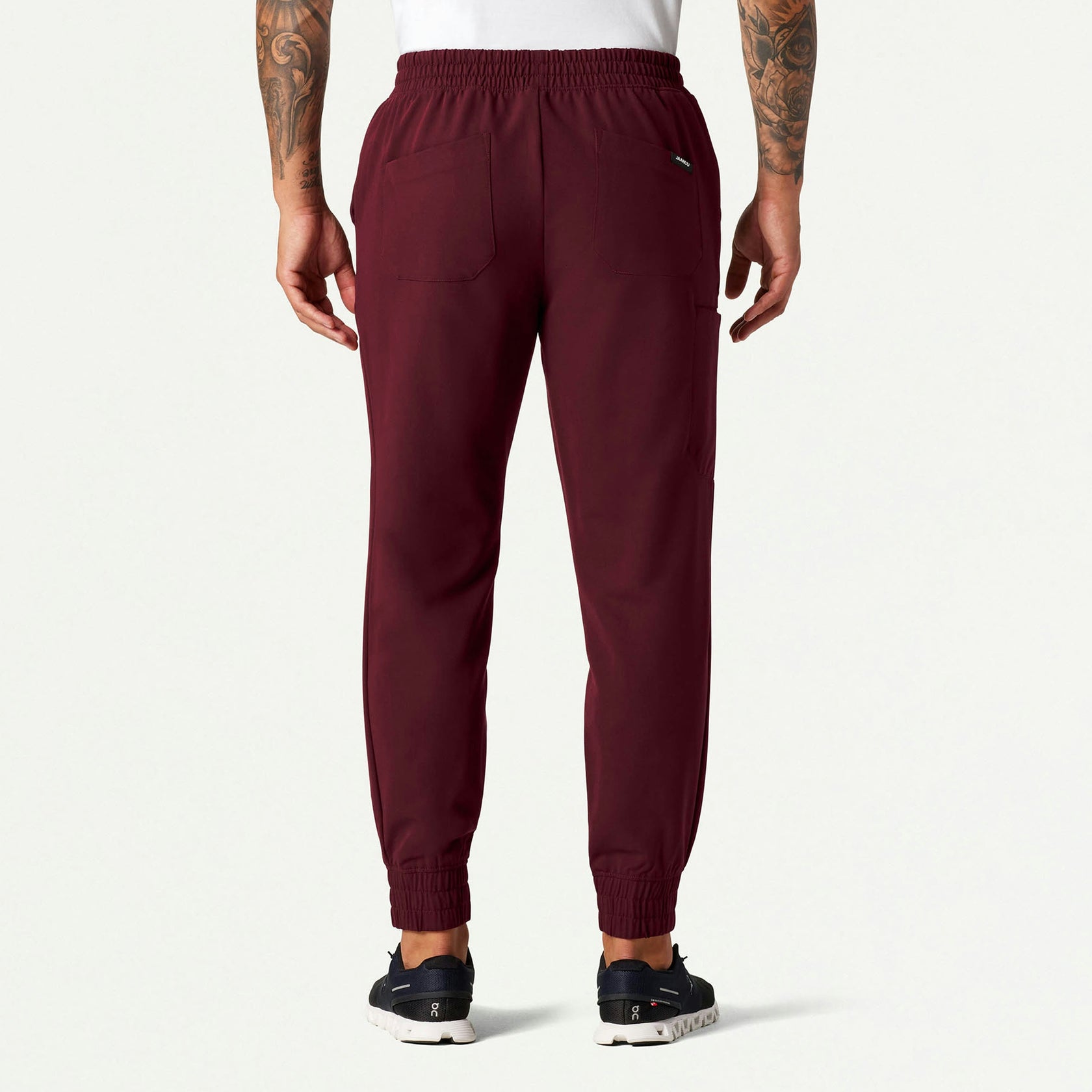 Cobot 8-Pocket Scrub Jogger - Burgundy - MEN'S PANTS - Jaanuu